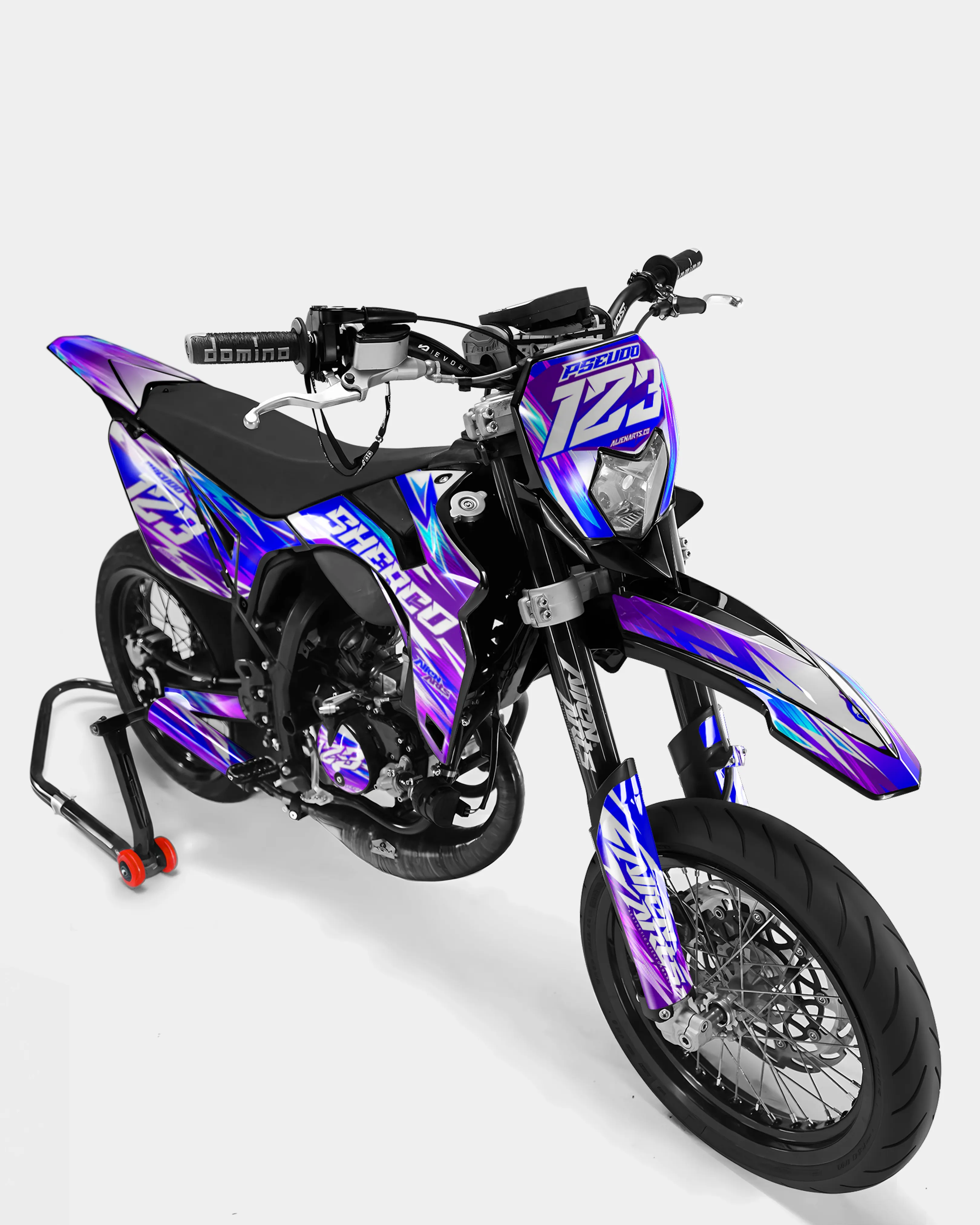 AUROPE - Kit deco SHERCO 50cc - Violet Bleu - Image 2
