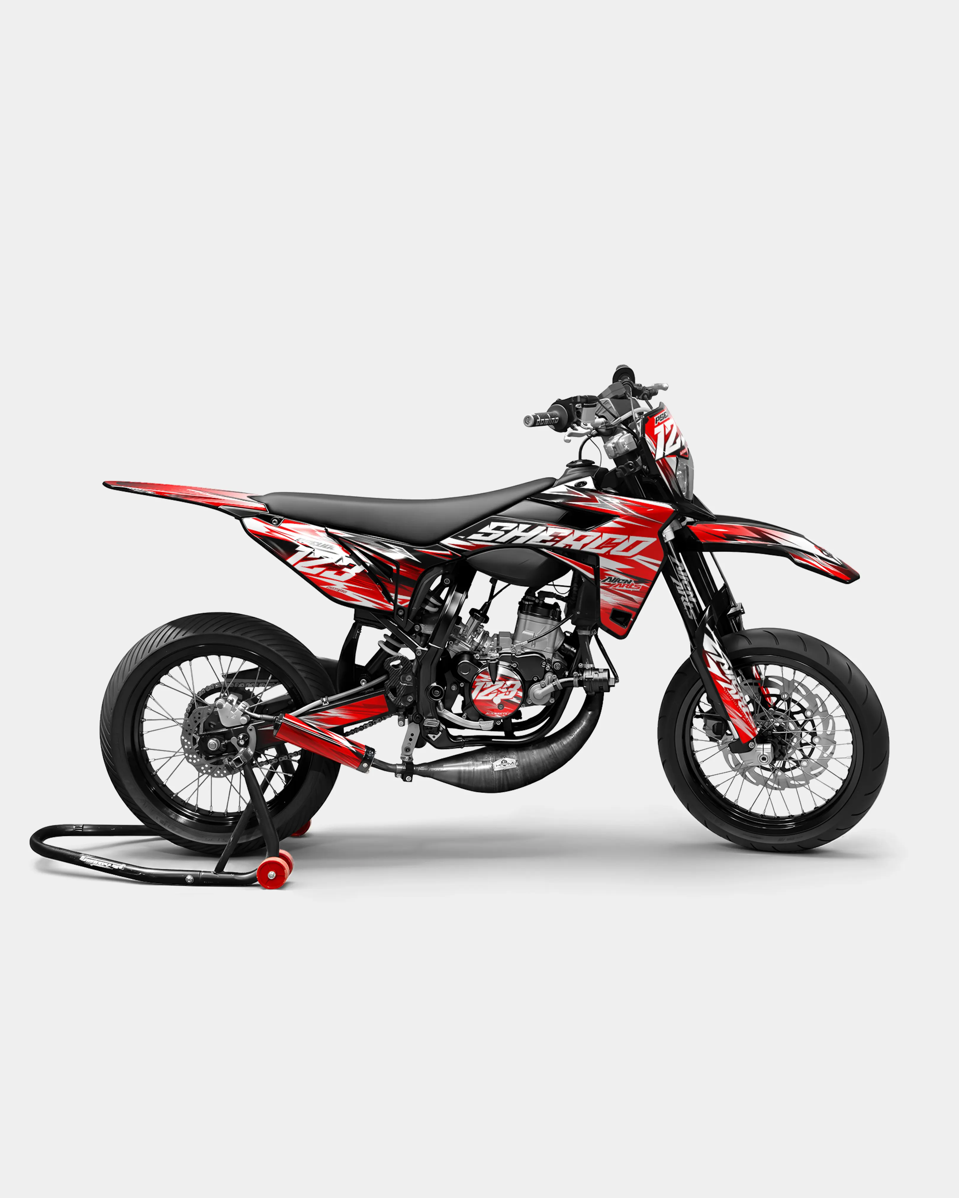 AUROPE - Kit deco SHERCO 50cc - Rouge