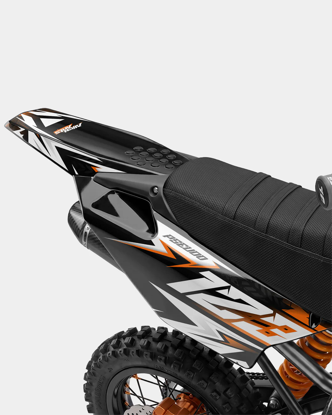 CRYNEX - Kit Déco Dirt Bike Semi-Personnalisable - Orange - Image 3