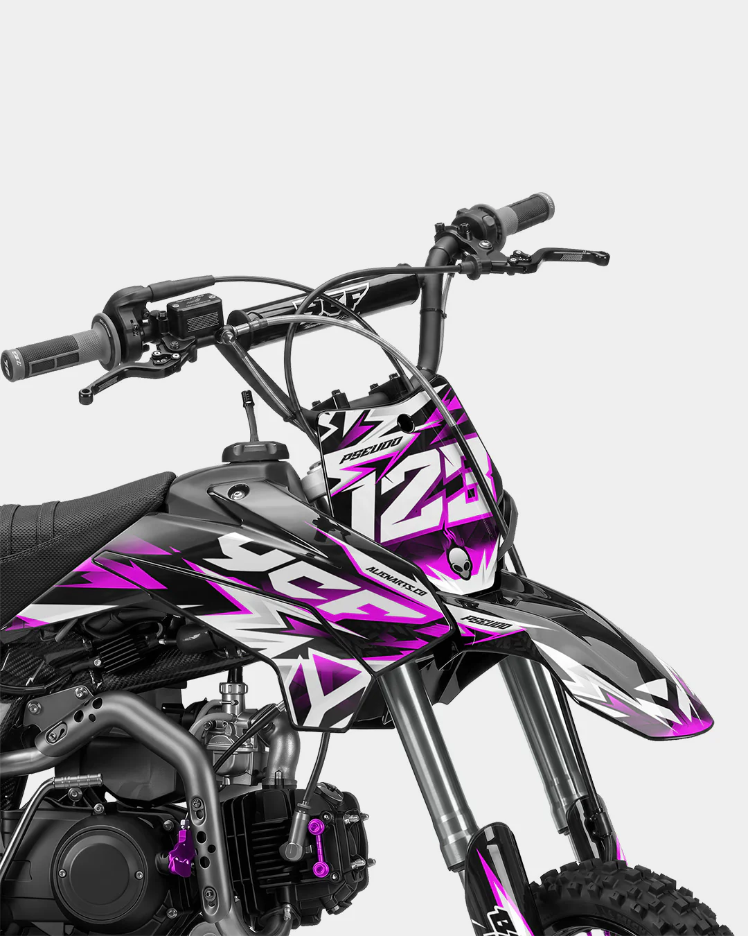 CRYNEX - Kit Déco Dirt Bike Semi-Personnalisable - Rose - Image 2