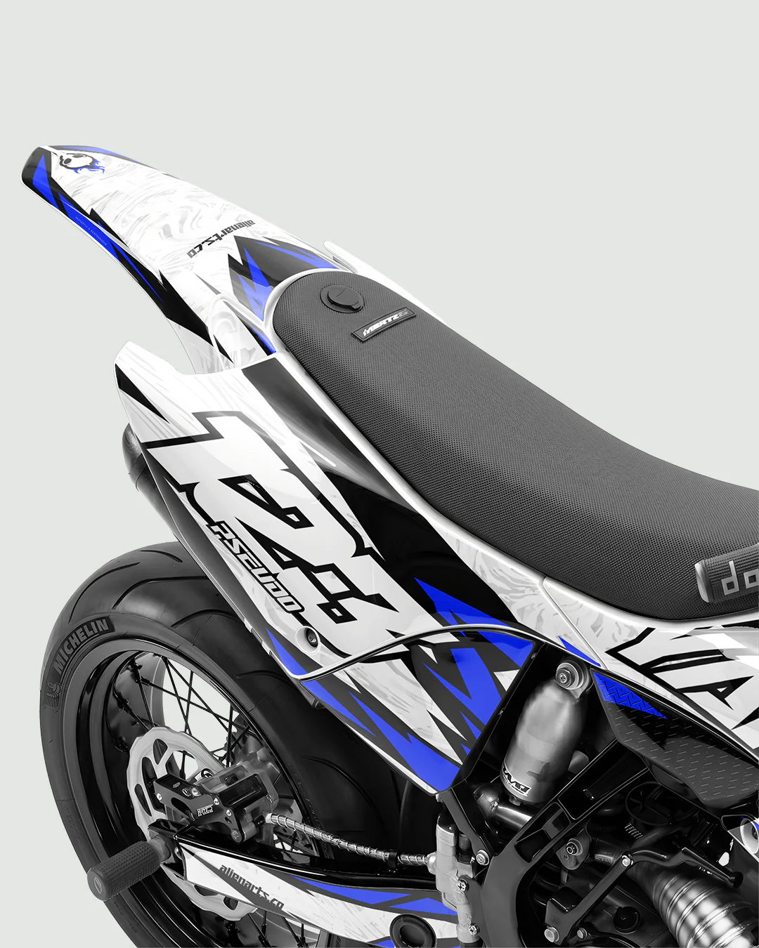 DRAWIX - Kit Déco Supermotard Semi-Personnalisable - Bleu - Image 6