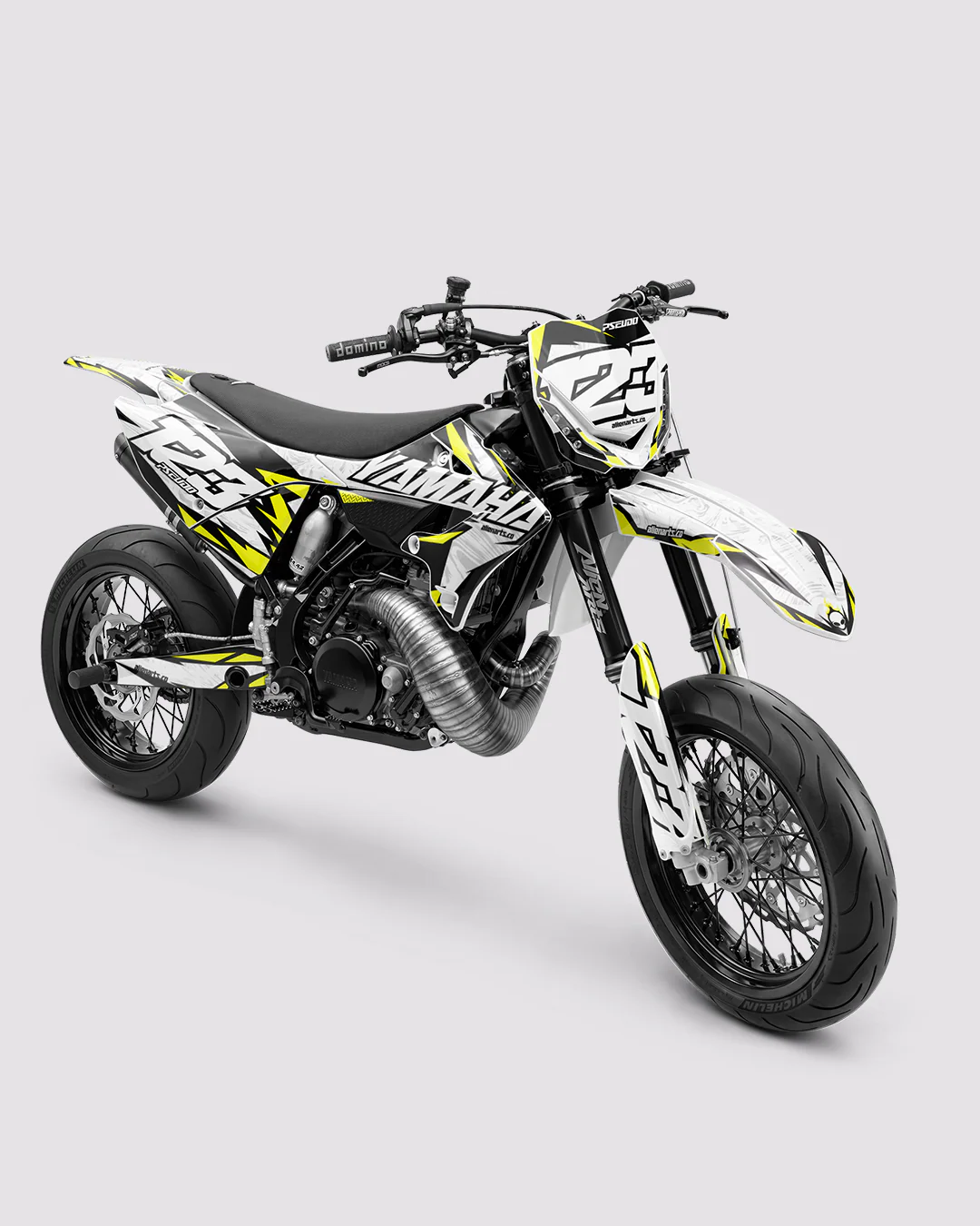 DRAWIX - Kit Déco Supermotard Semi-Personnalisable - Jaune