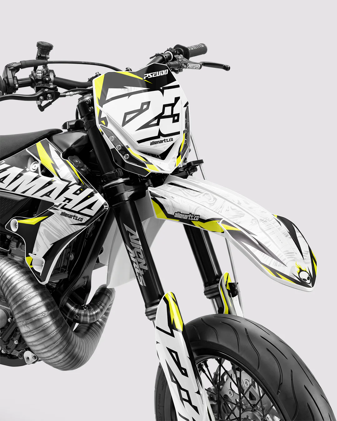 DRAWIX - Kit Déco Supermotard Semi-Personnalisable - Jaune - Image 2