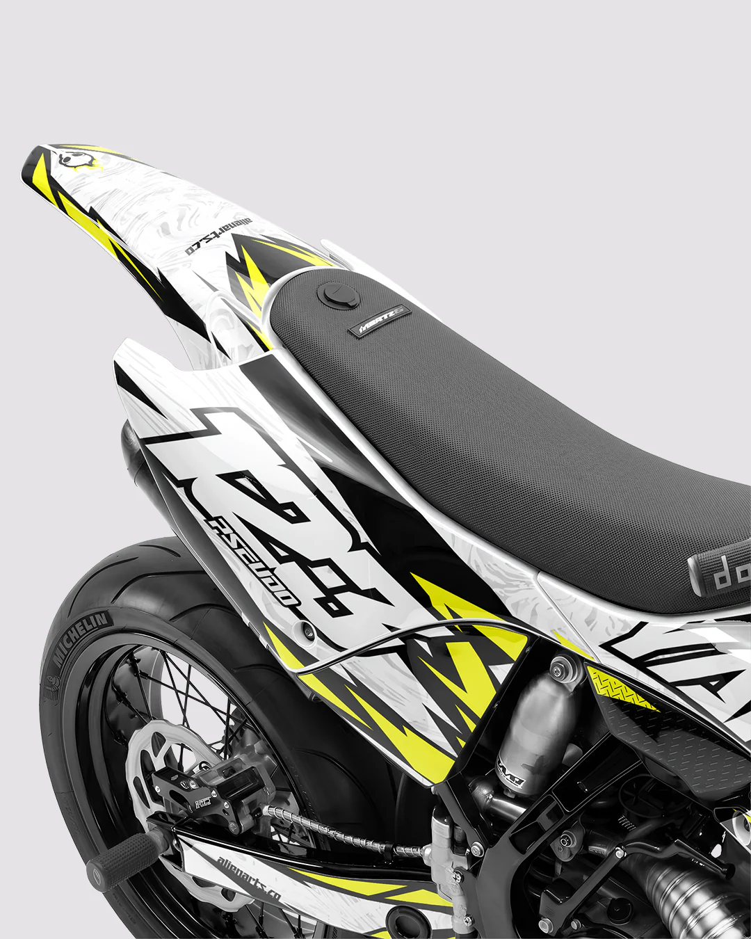 DRAWIX - Kit Déco Supermotard Semi-Personnalisable - Jaune - Image 3