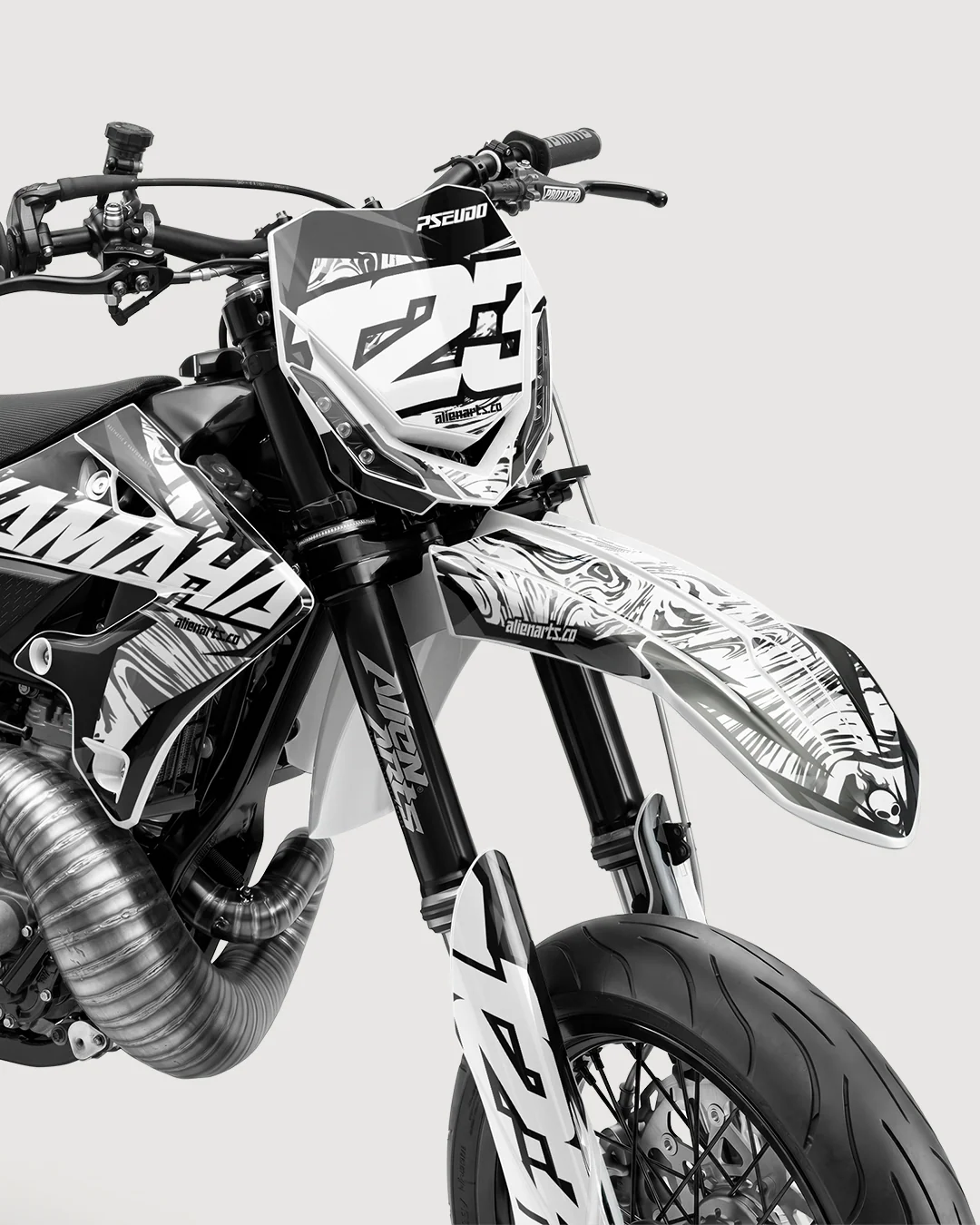 DRAWIX - Kit Déco Supermotard Semi-Personnalisable - Noir - Image 2