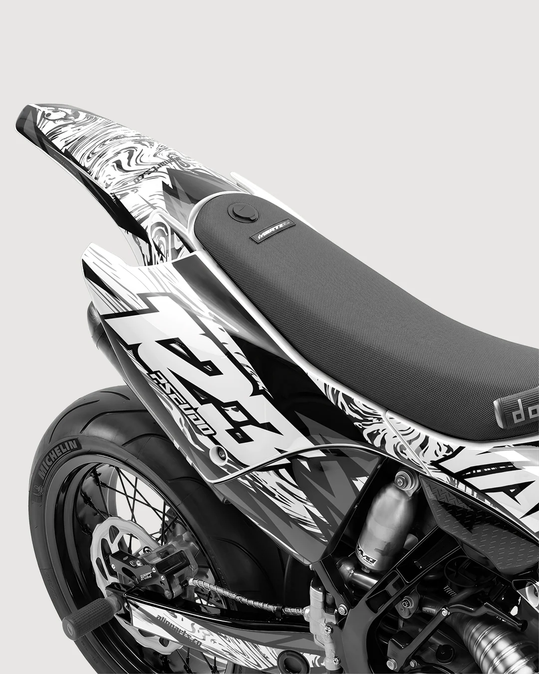 DRAWIX - Kit Déco Supermotard Semi-Personnalisable - Noir - Image 3
