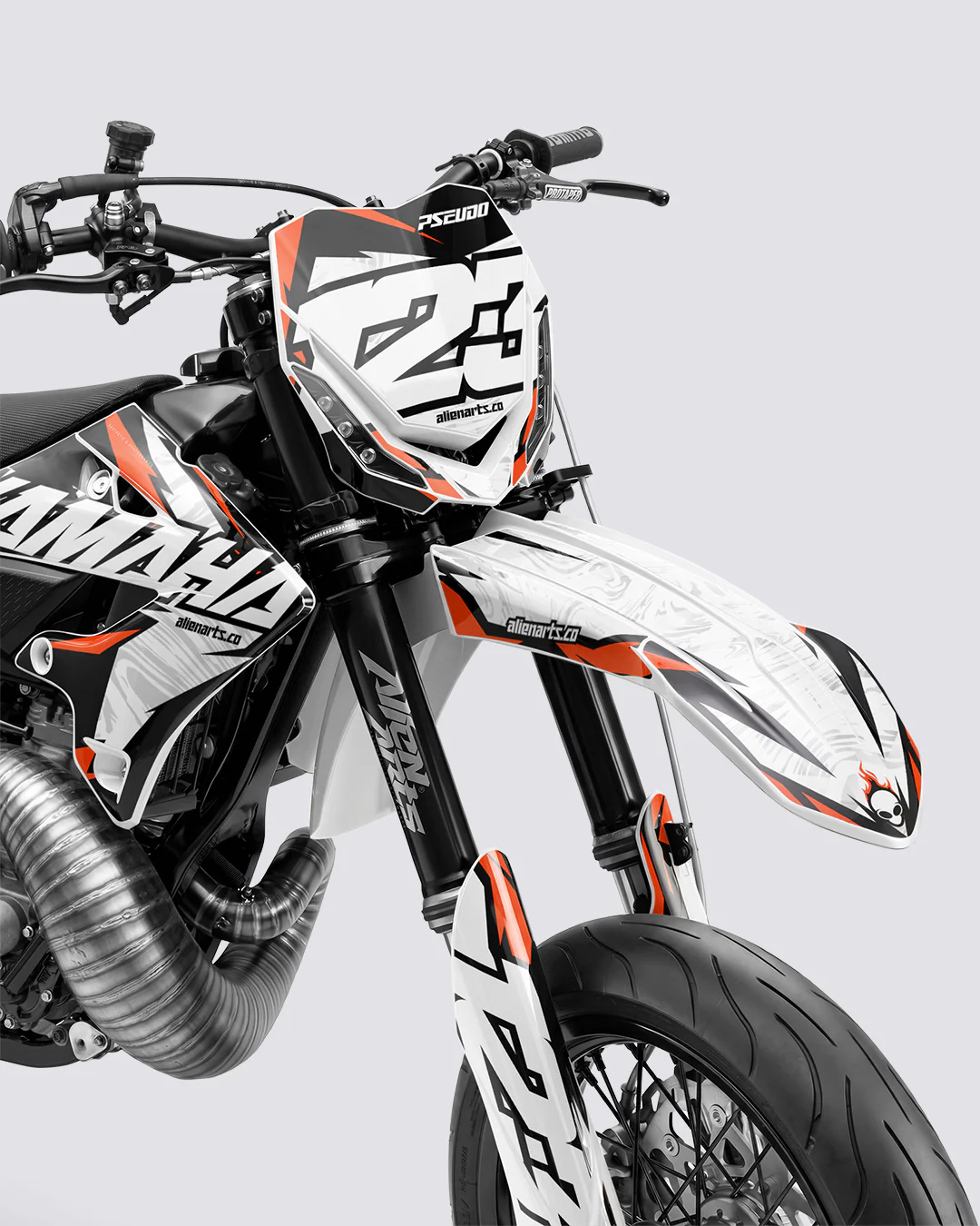 DRAWIX - Kit Déco Supermotard Semi-Personnalisable - Orange - Image 2