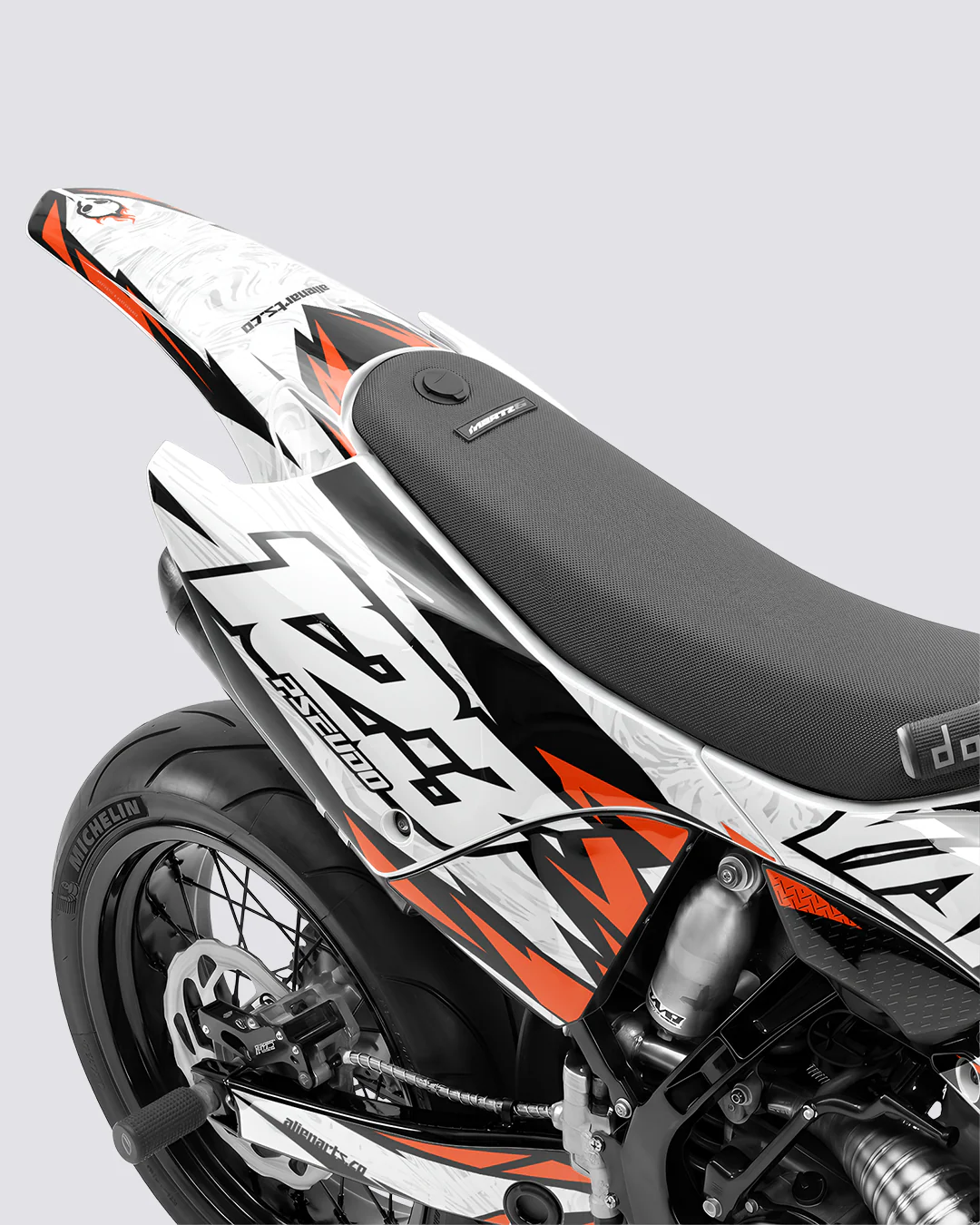 DRAWIX - Kit Déco Supermotard Semi-Personnalisable - Orange - Image 3