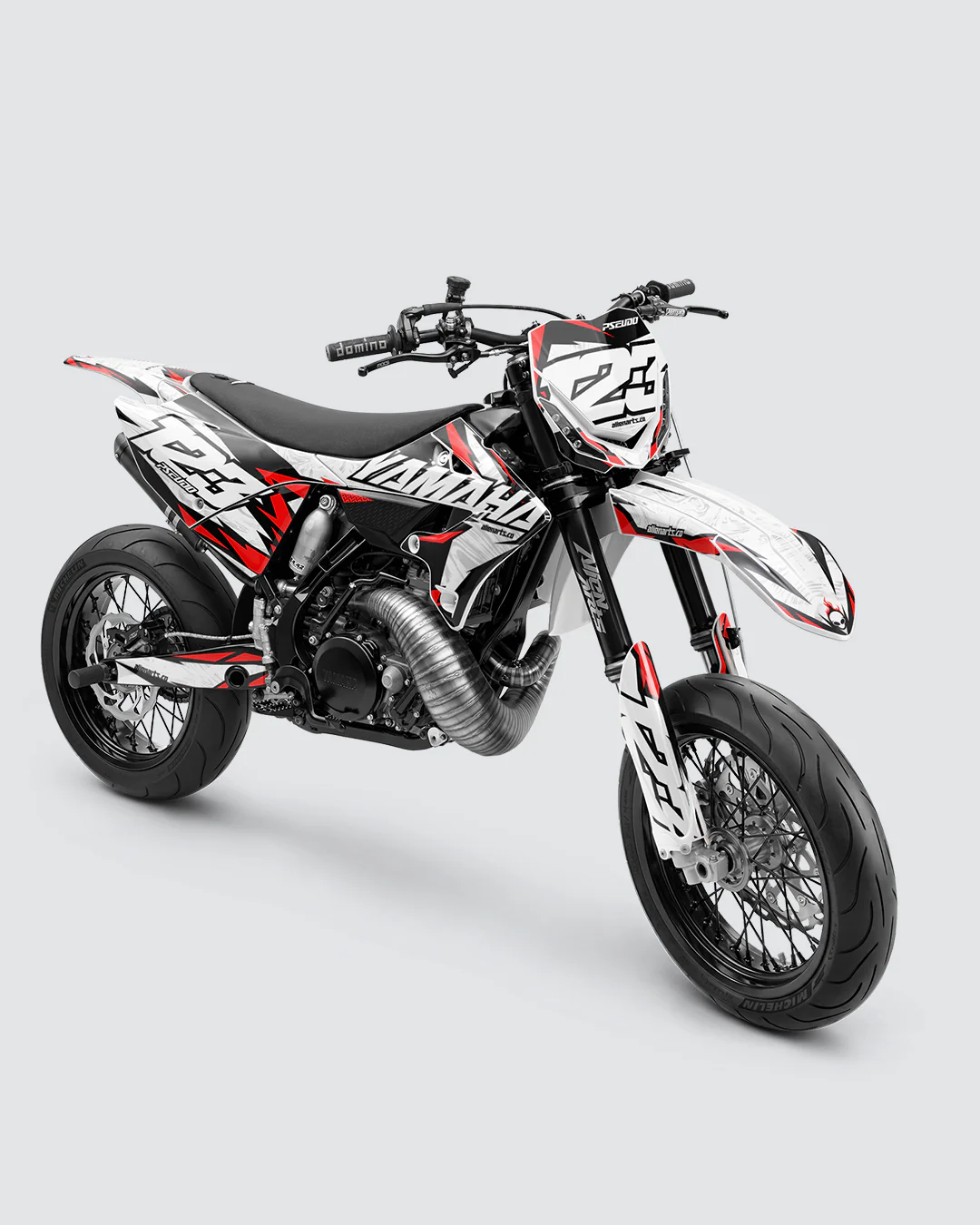 DRAWIX - Kit Déco Supermotard Semi-Personnalisable - Rouge