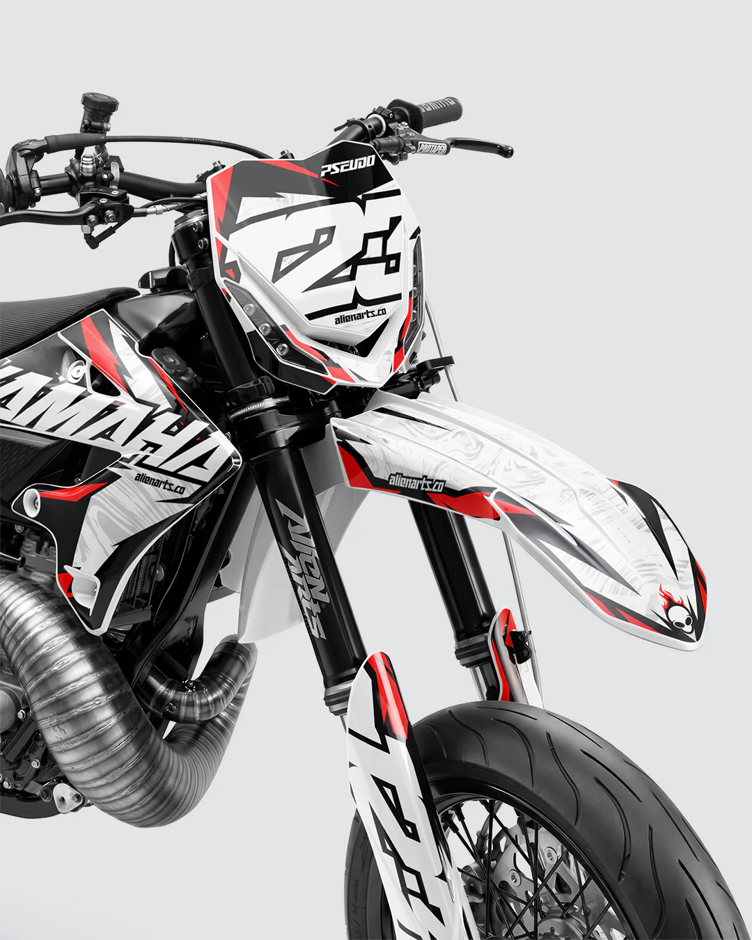 DRAWIX - Kit Déco Supermotard Semi-Personnalisable - Rouge - Image 2