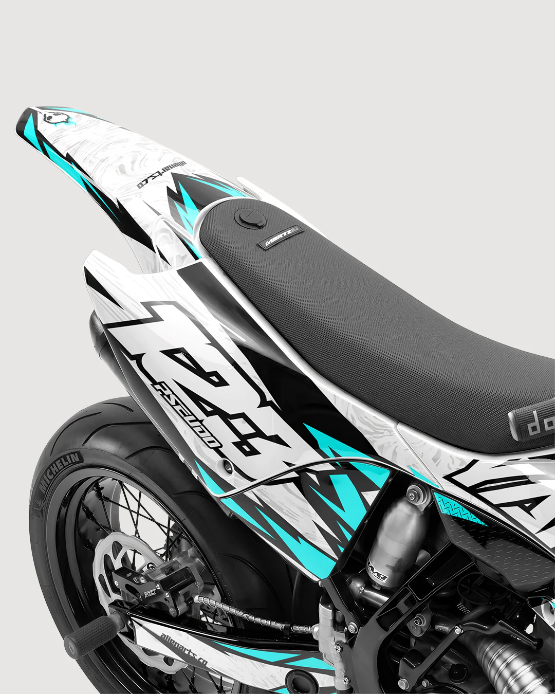 DRAWIX - Kit Déco Supermotard Semi-Personnalisable - Turquoise - Image 3