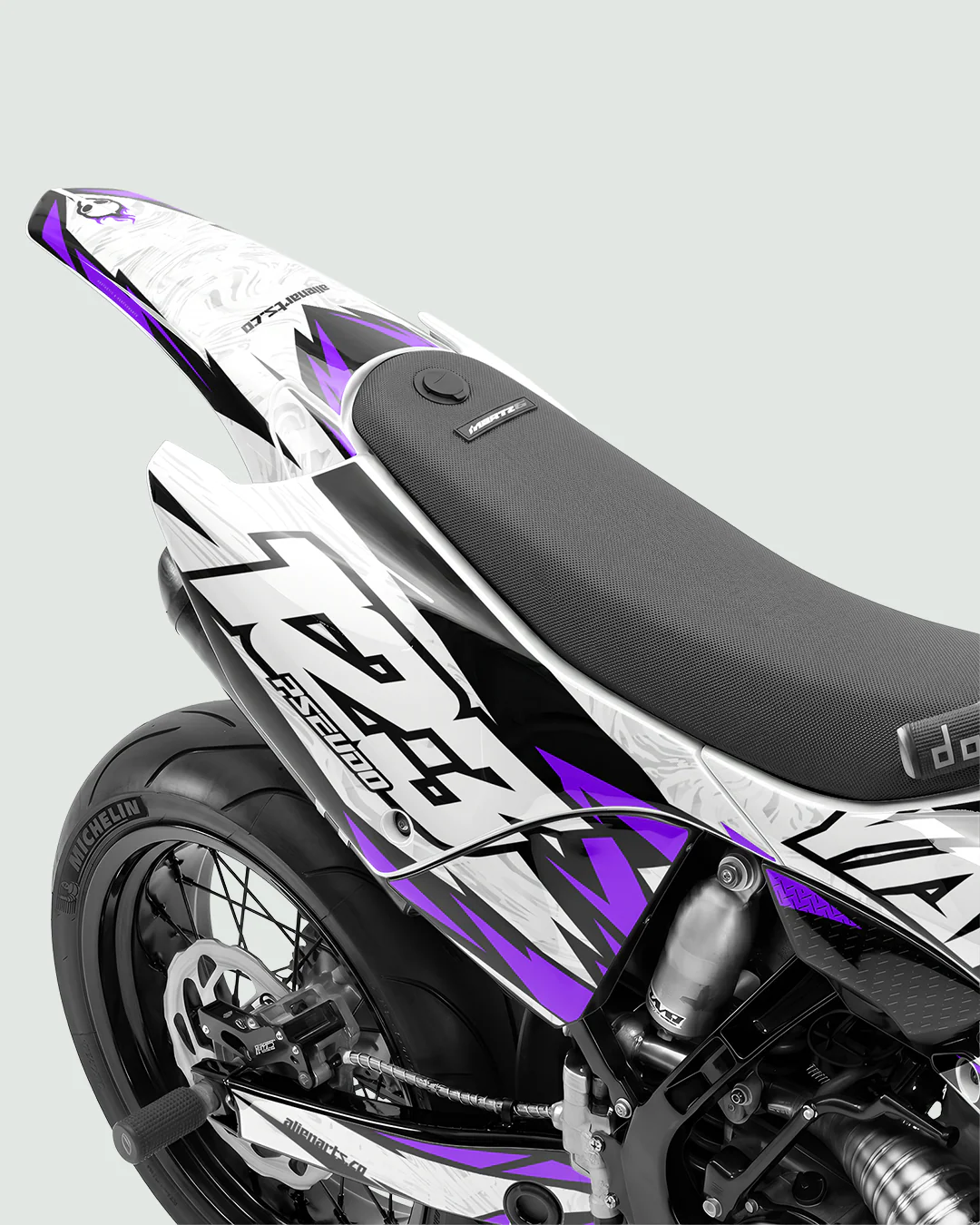 DRAWIX - Kit Déco Supermotard Semi-Personnalisable - Violet - Image 3