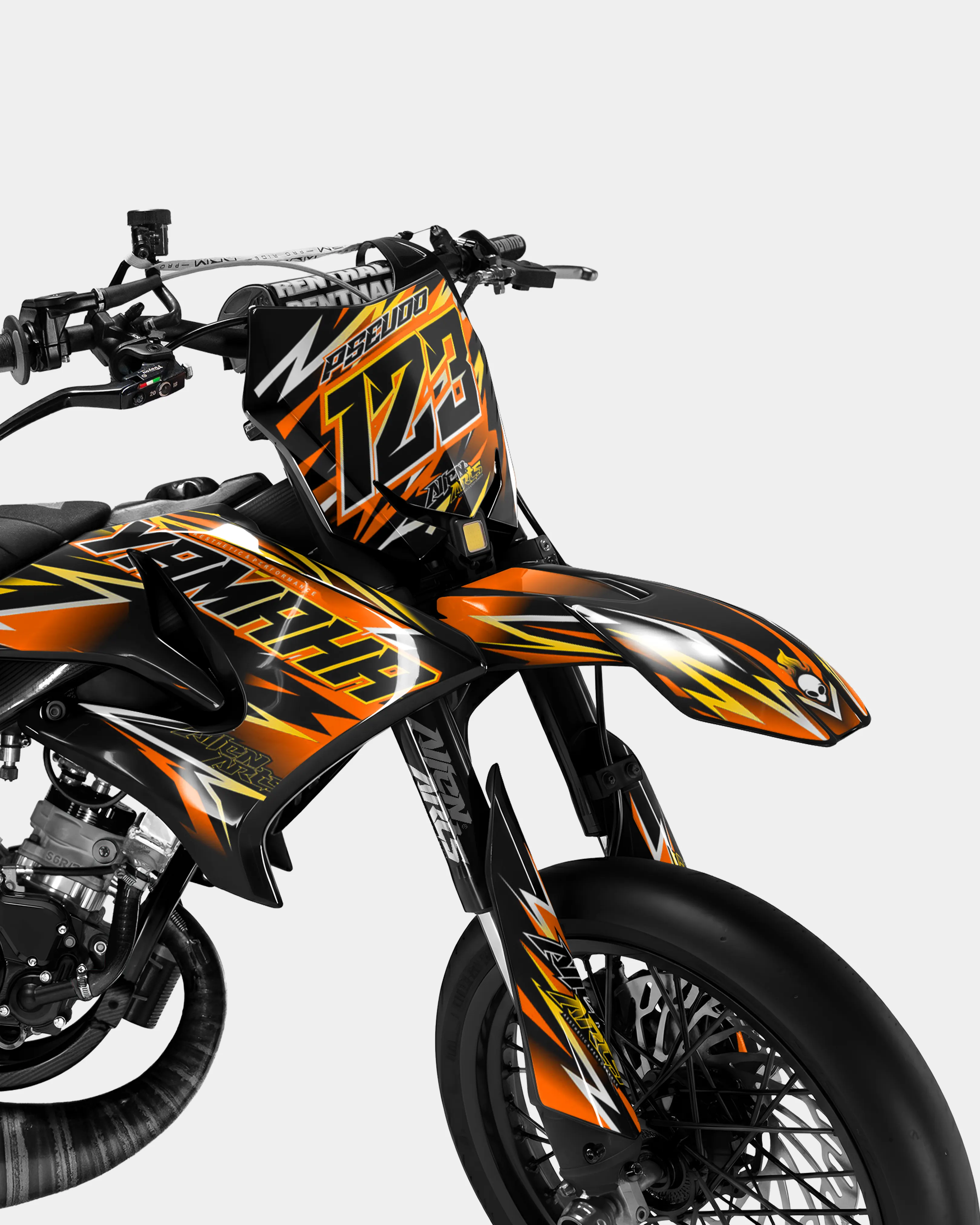 ECLAT - Kit deco YAMAHA DT 50cc - Orange - Image 2