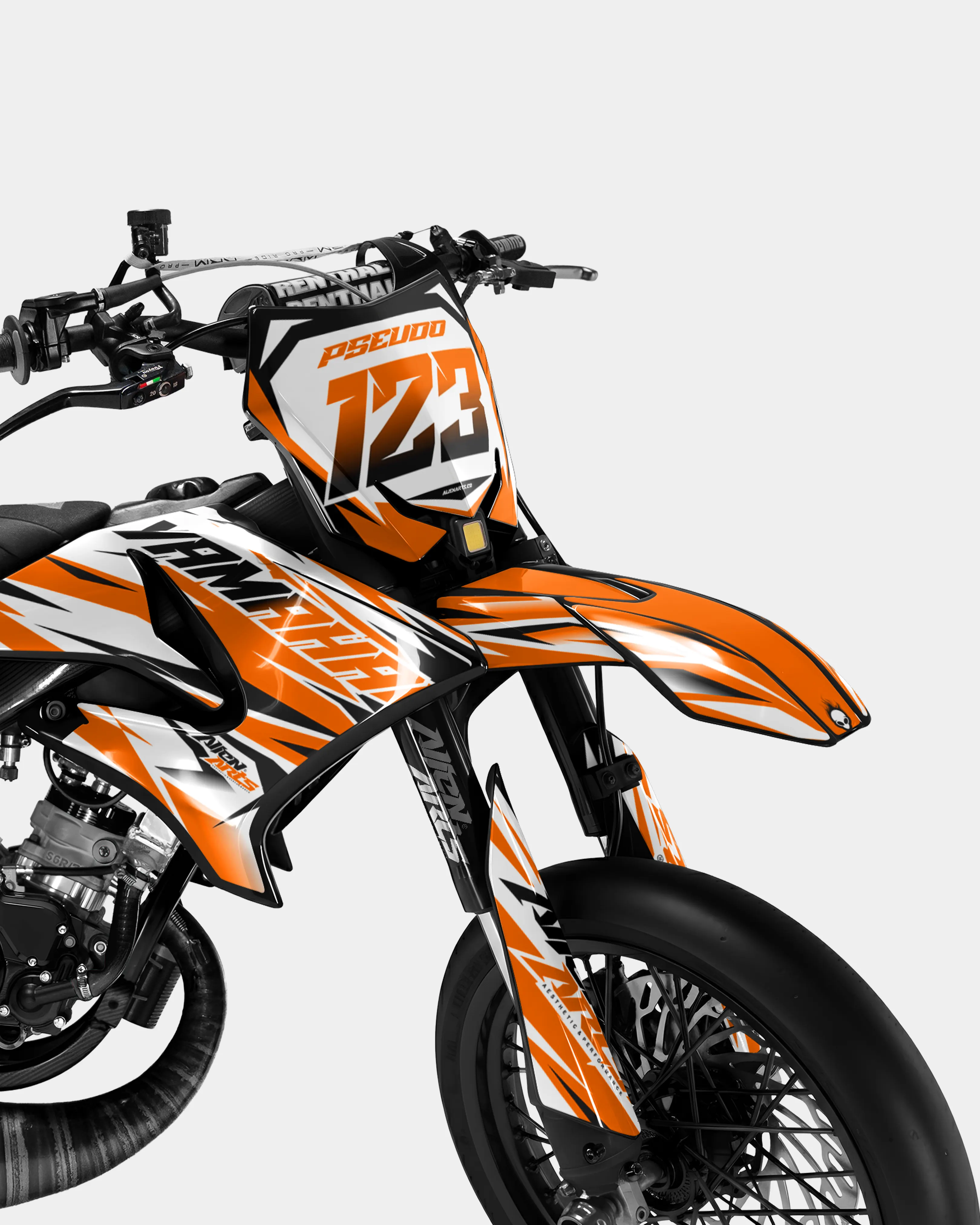 FABLE - Kit deco YAMAHA DT 50cc - Orange - Image 2