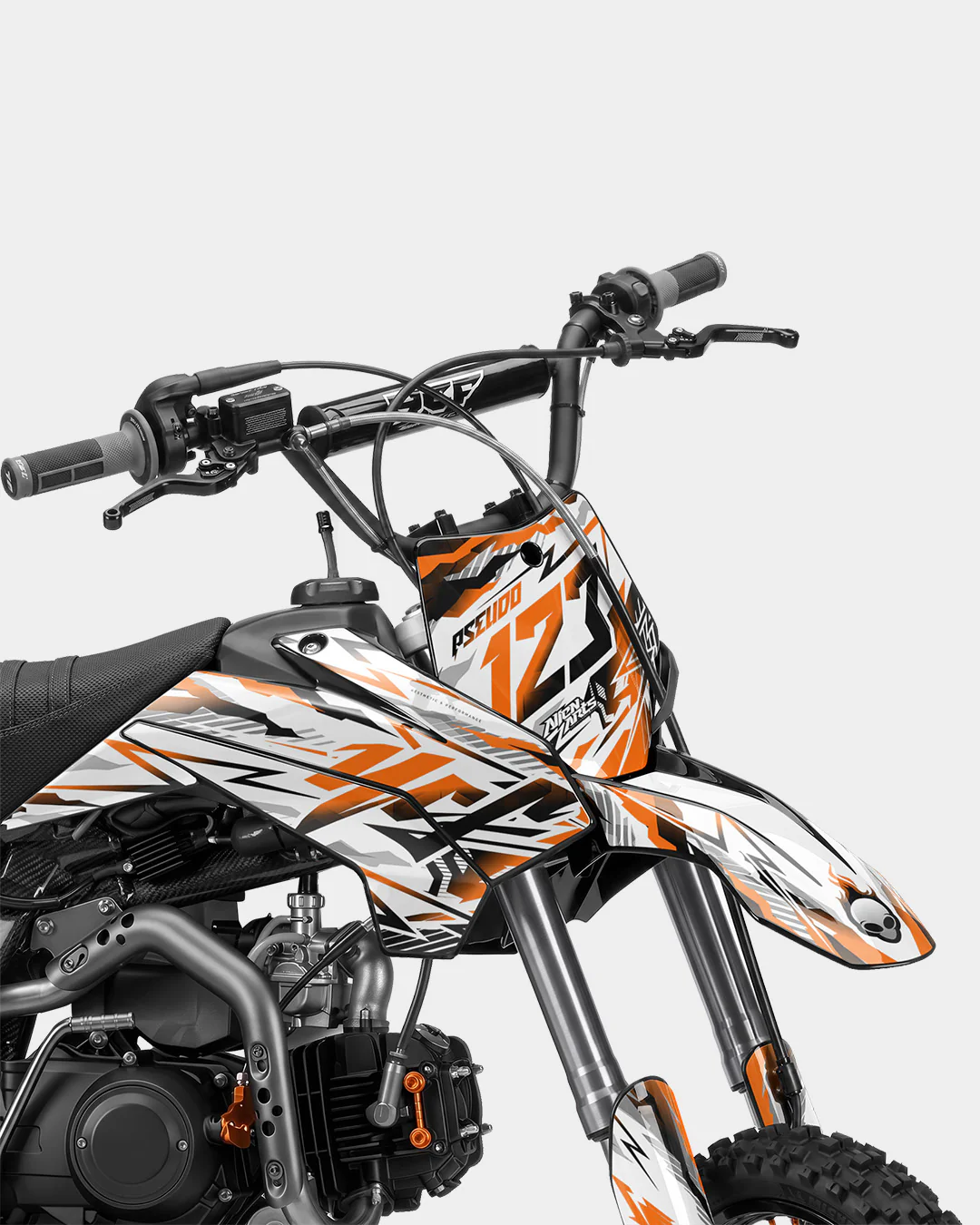 FERAL - Kit Déco Dirt Bike Semi-Personnalisable - Orange - Image 2