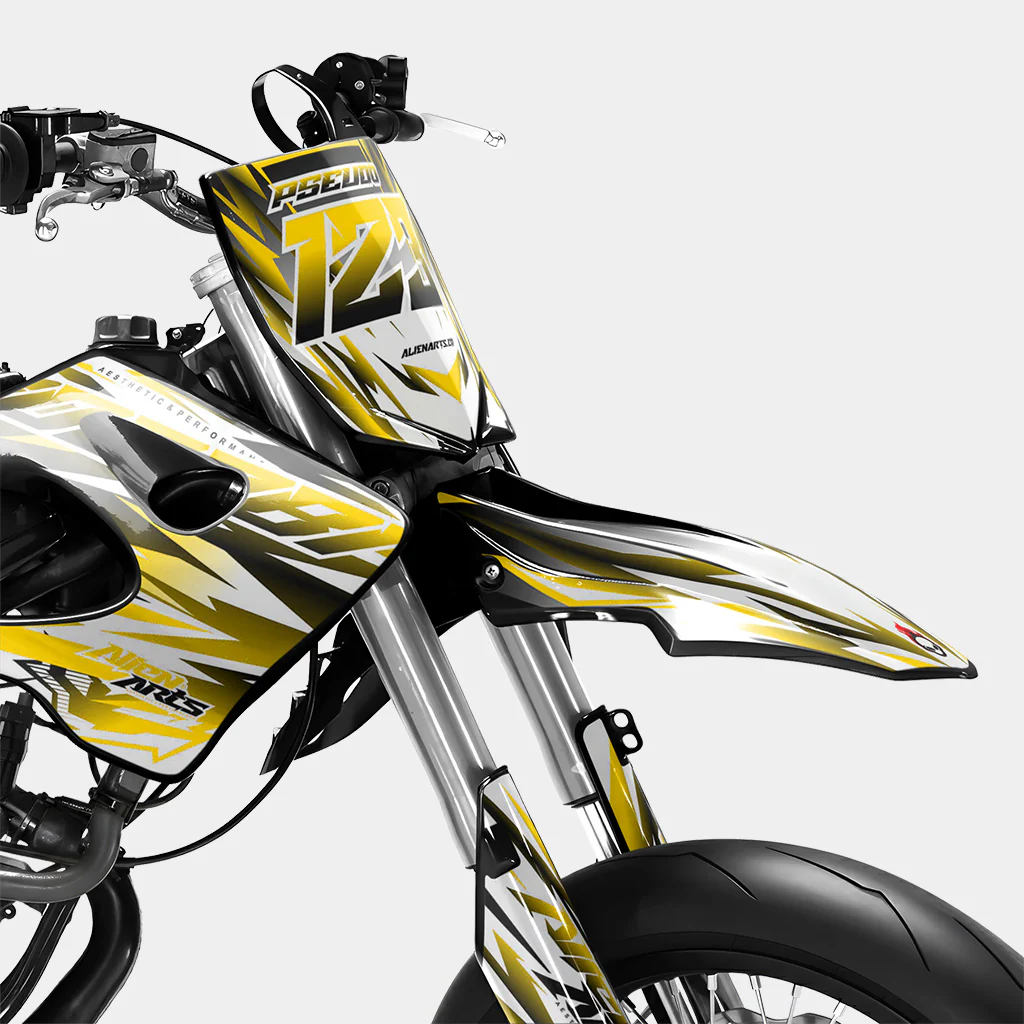 FIKA - Kit deco DERBI 50cc - Jaune Foncé - Image 2