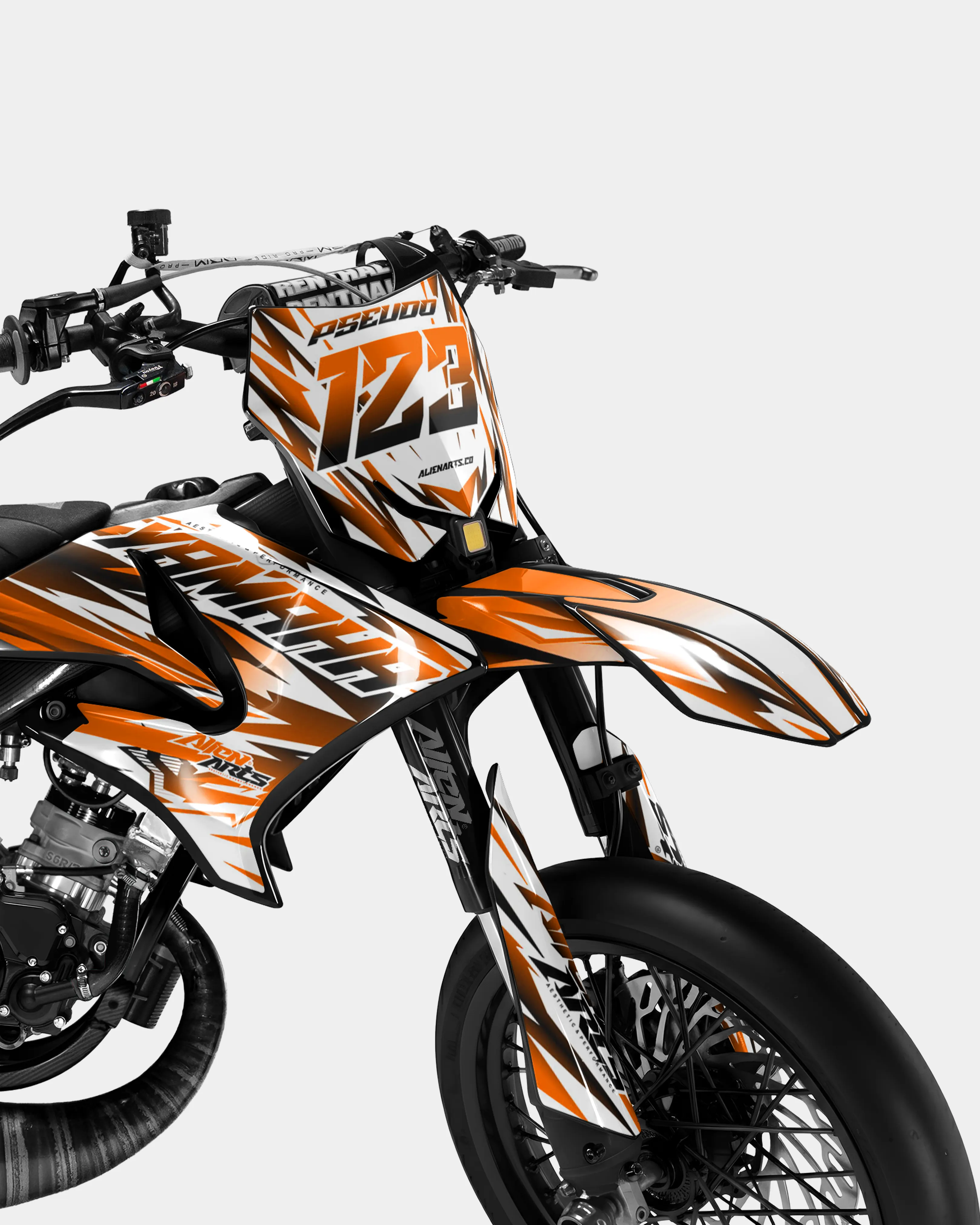 FIKA - Kit deco YAMAHA DT 50cc - Orange - Image 2