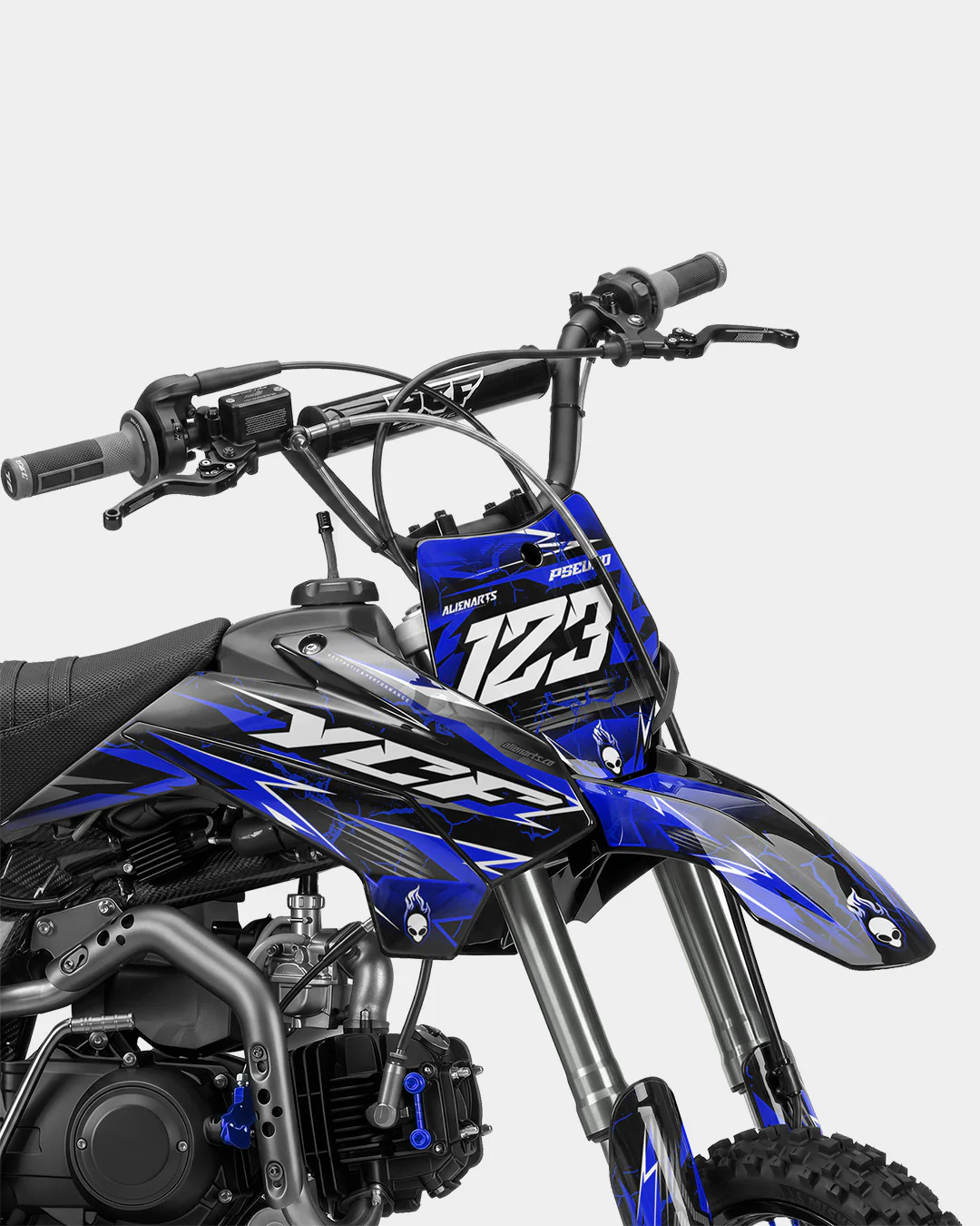 GRUDGE - Kit Déco Dirt Bike Semi-Personnalisable - Bleu foncé - Image 2