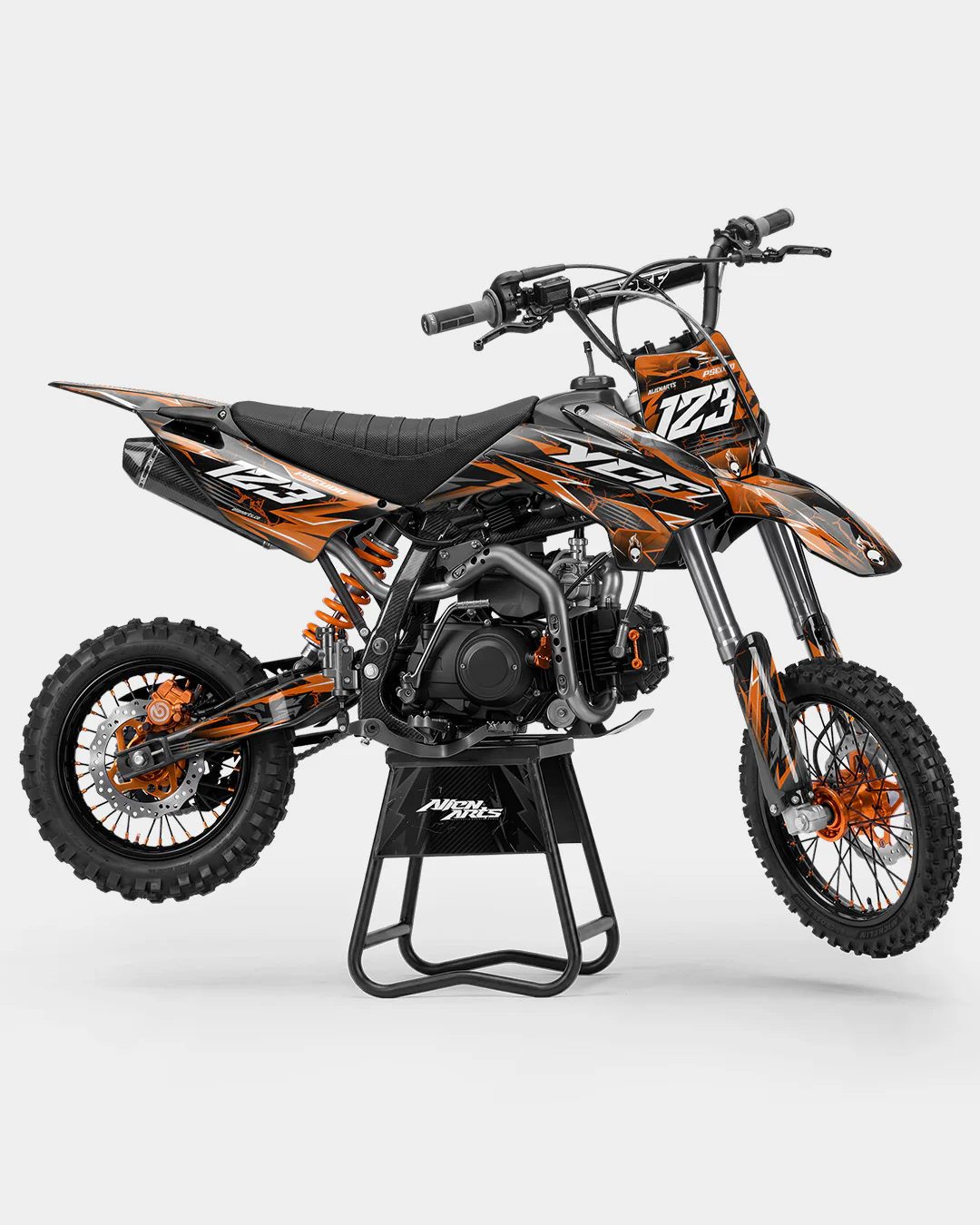 GRUDGE - Kit Déco Dirt Bike Semi-Personnalisable - Orange