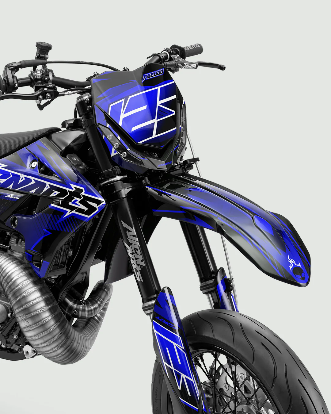 IONIK - Kit Déco Supermotard Semi-Personnalisable - Bleu - Image 2