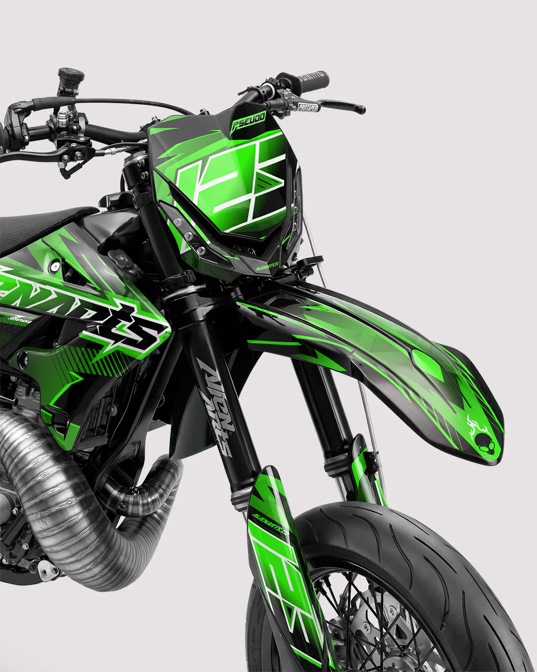 IONIK - Kit Déco Supermotard Semi-Personnalisable - Vert - Image 2