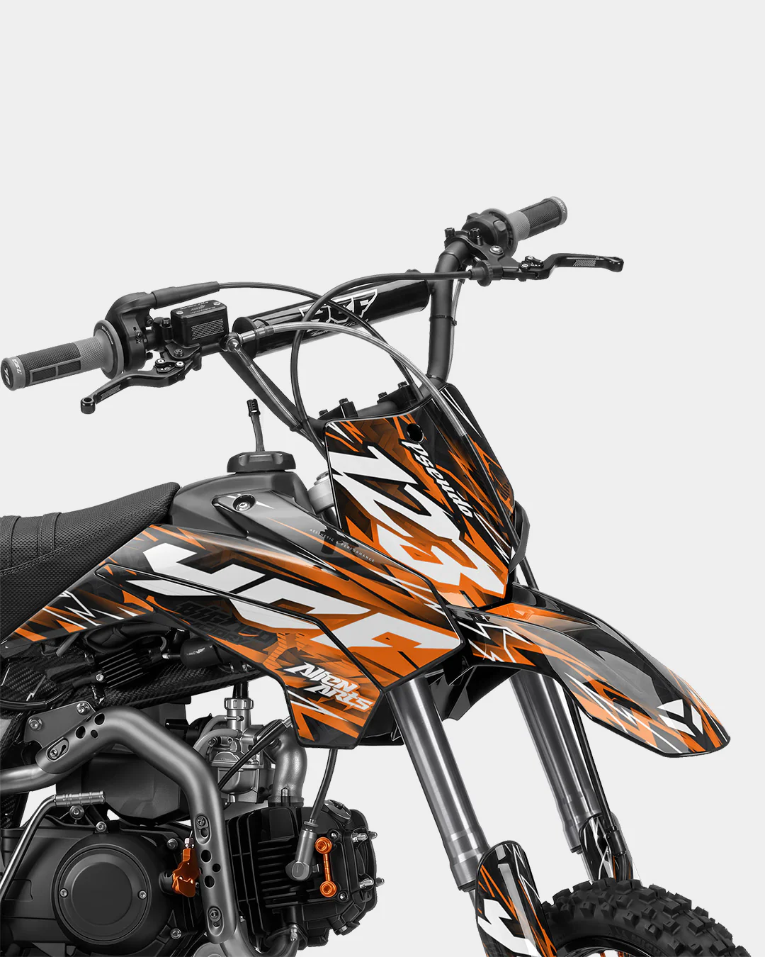 KULOT - Kit Déco Dirt Bike Semi-Personnalisable - Orange - Image 2