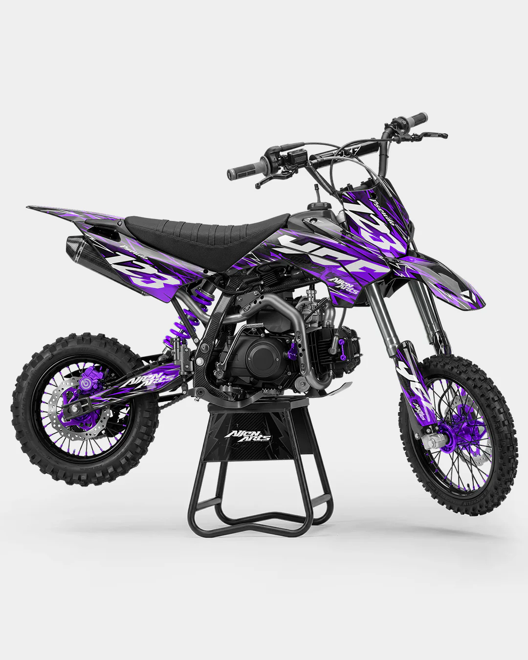KULOT - Kit Déco Dirt Bike Semi-Personnalisable - Violet