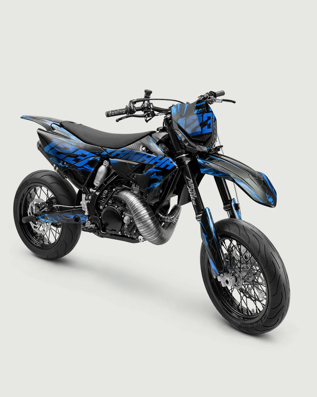LIGHNX - Kit Déco Supermotard Semi-Personnalisable - Bleu