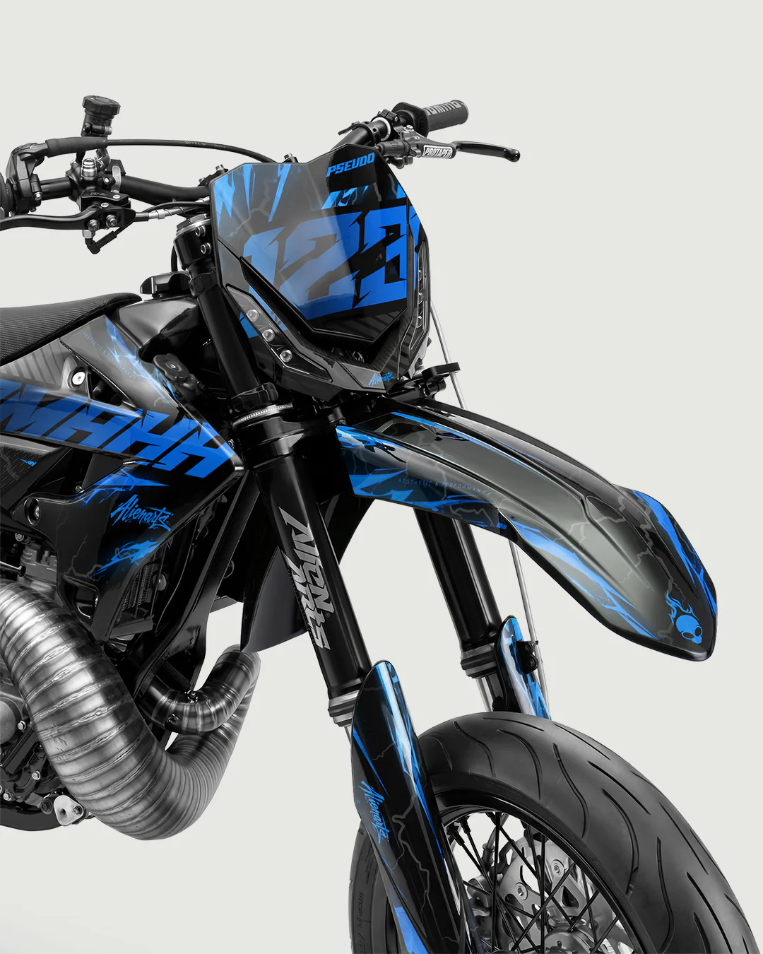 LIGHNX - Kit Déco Supermotard Semi-Personnalisable - Bleu - Image 2