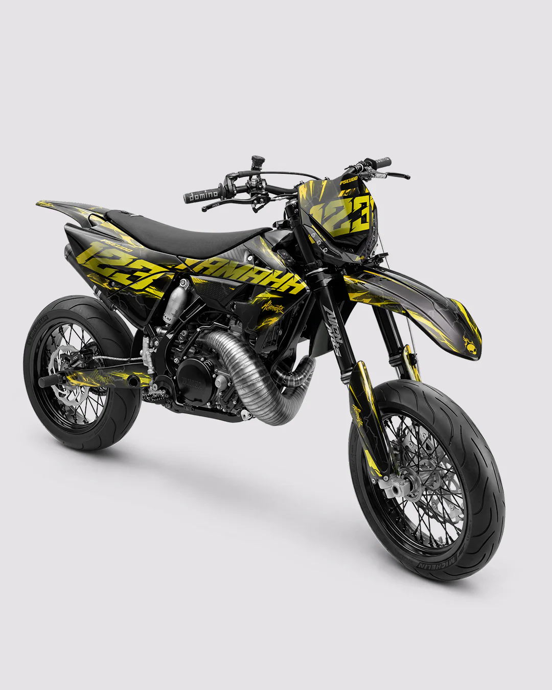 LIGHNX - Kit Déco Supermotard Semi-Personnalisable - Jaune