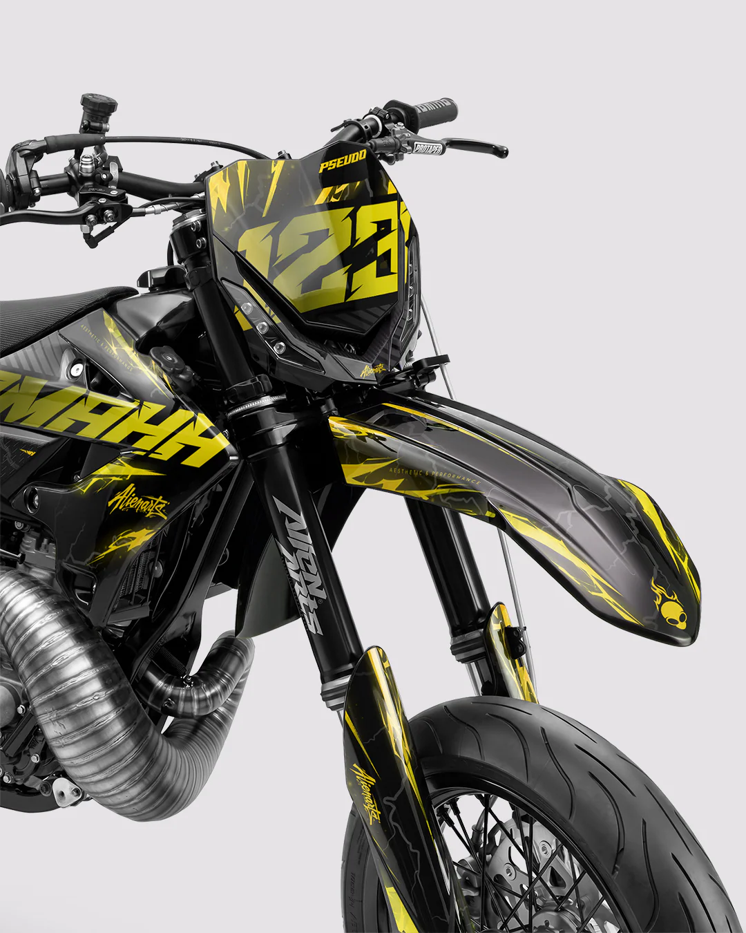 LIGHNX - Kit Déco Supermotard Semi-Personnalisable - Jaune - Image 2