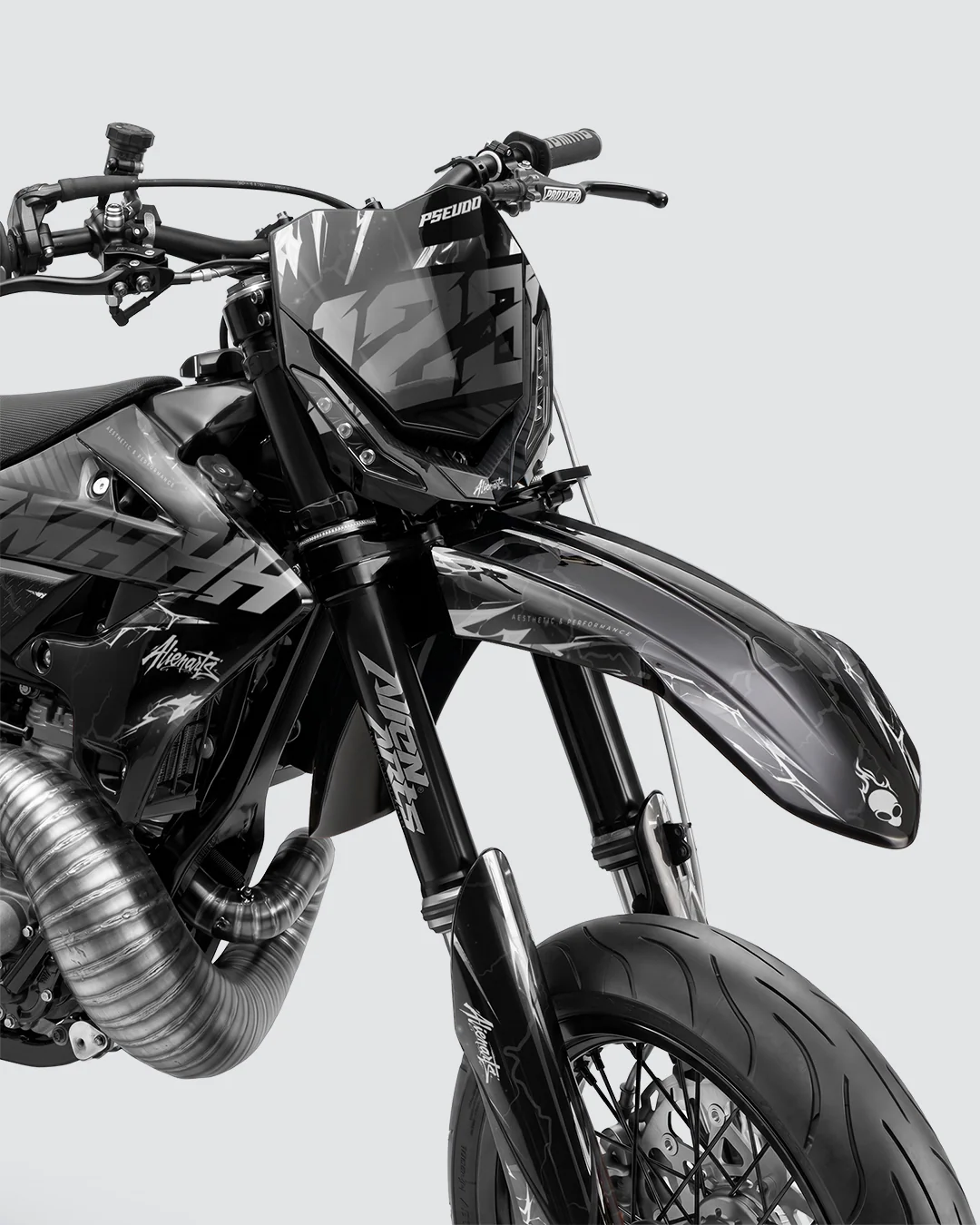LIGHNX - Kit Déco Supermotard Semi-Personnalisable - Noir - Image 2