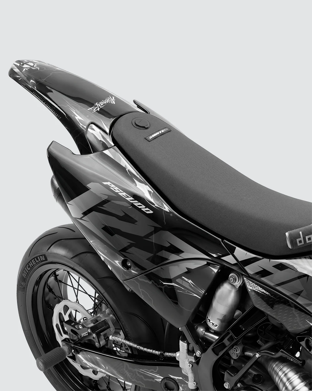 LIGHNX - Kit Déco Supermotard Semi-Personnalisable - Noir - Image 3