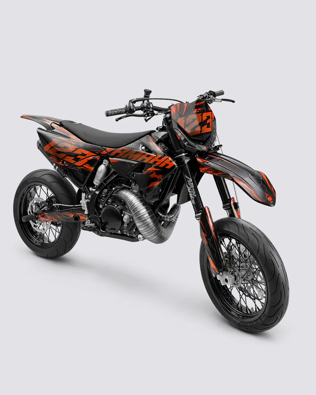 LIGHNX - Kit Déco Supermotard Semi-Personnalisable - Orange