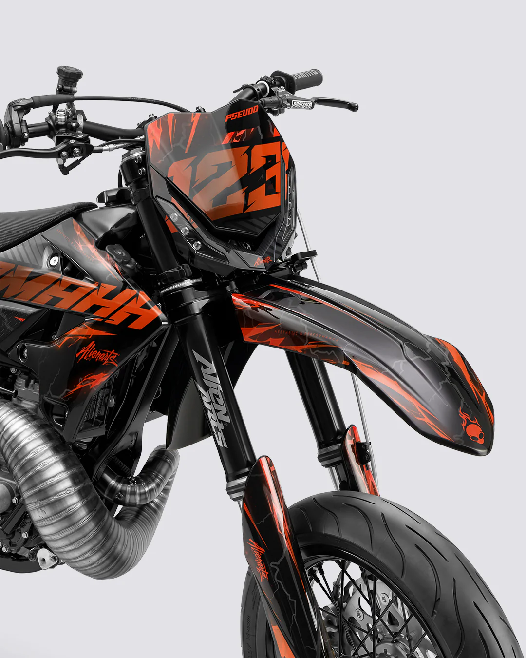 LIGHNX - Kit Déco Supermotard Semi-Personnalisable - Orange - Image 2