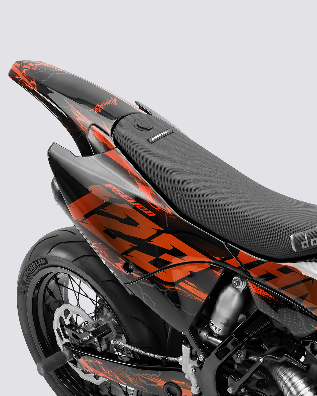 LIGHNX - Kit Déco Supermotard Semi-Personnalisable - Orange - Image 3