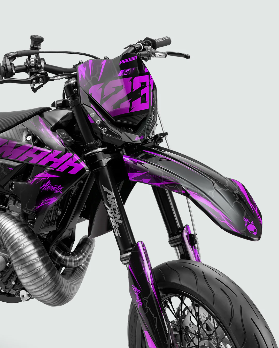 LIGHNX - Kit Déco Supermotard Semi-Personnalisable - Rose - Image 2