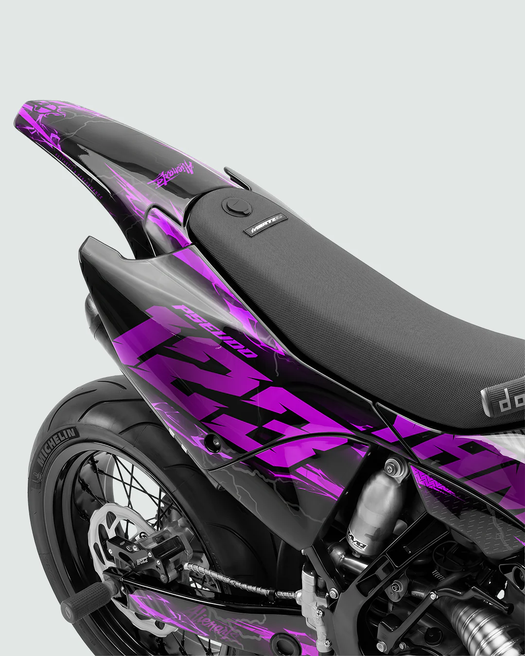 LIGHNX - Kit Déco Supermotard Semi-Personnalisable - Rose - Image 3