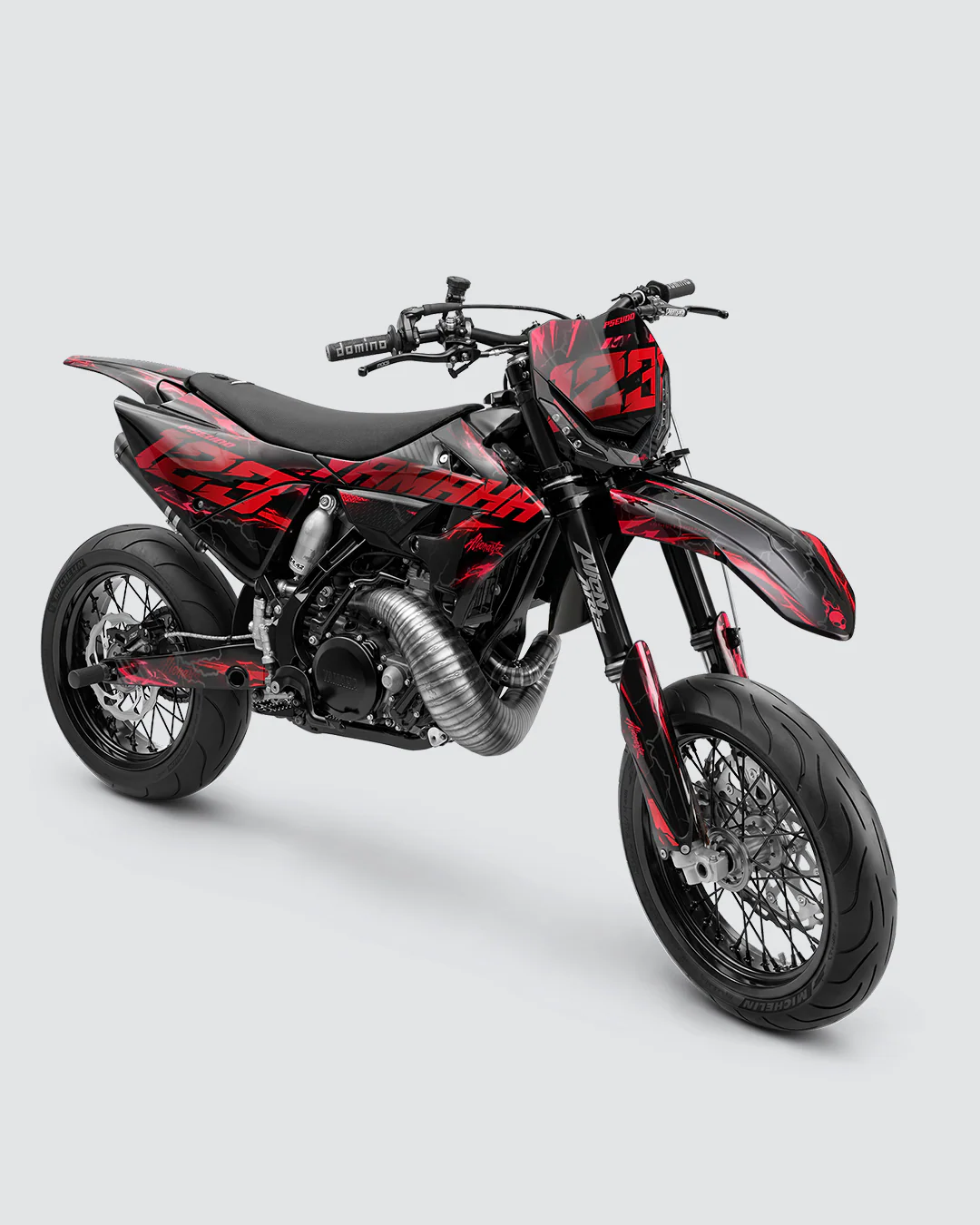 LIGHNX - Kit Déco Supermotard Semi-Personnalisable - Rouge