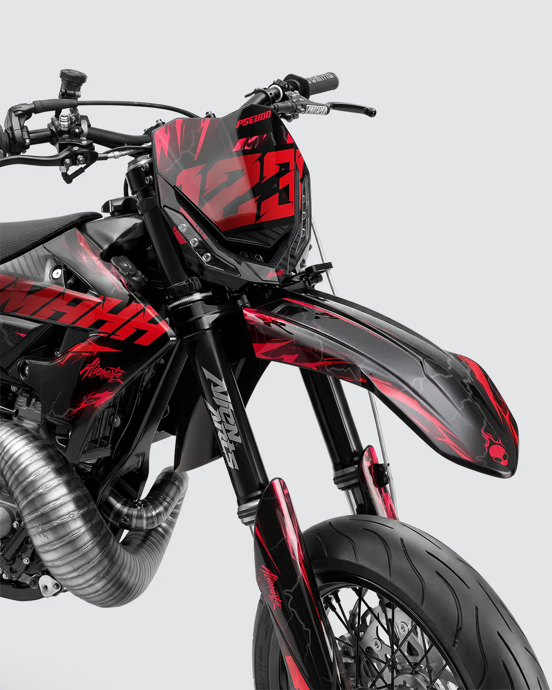 LIGHNX - Kit Déco Supermotard Semi-Personnalisable - Rouge - Image 2