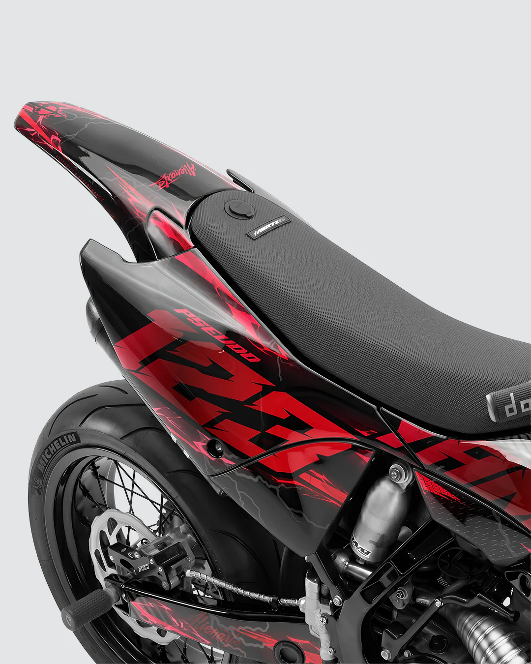 LIGHNX - Kit Déco Supermotard Semi-Personnalisable - Rouge - Image 3