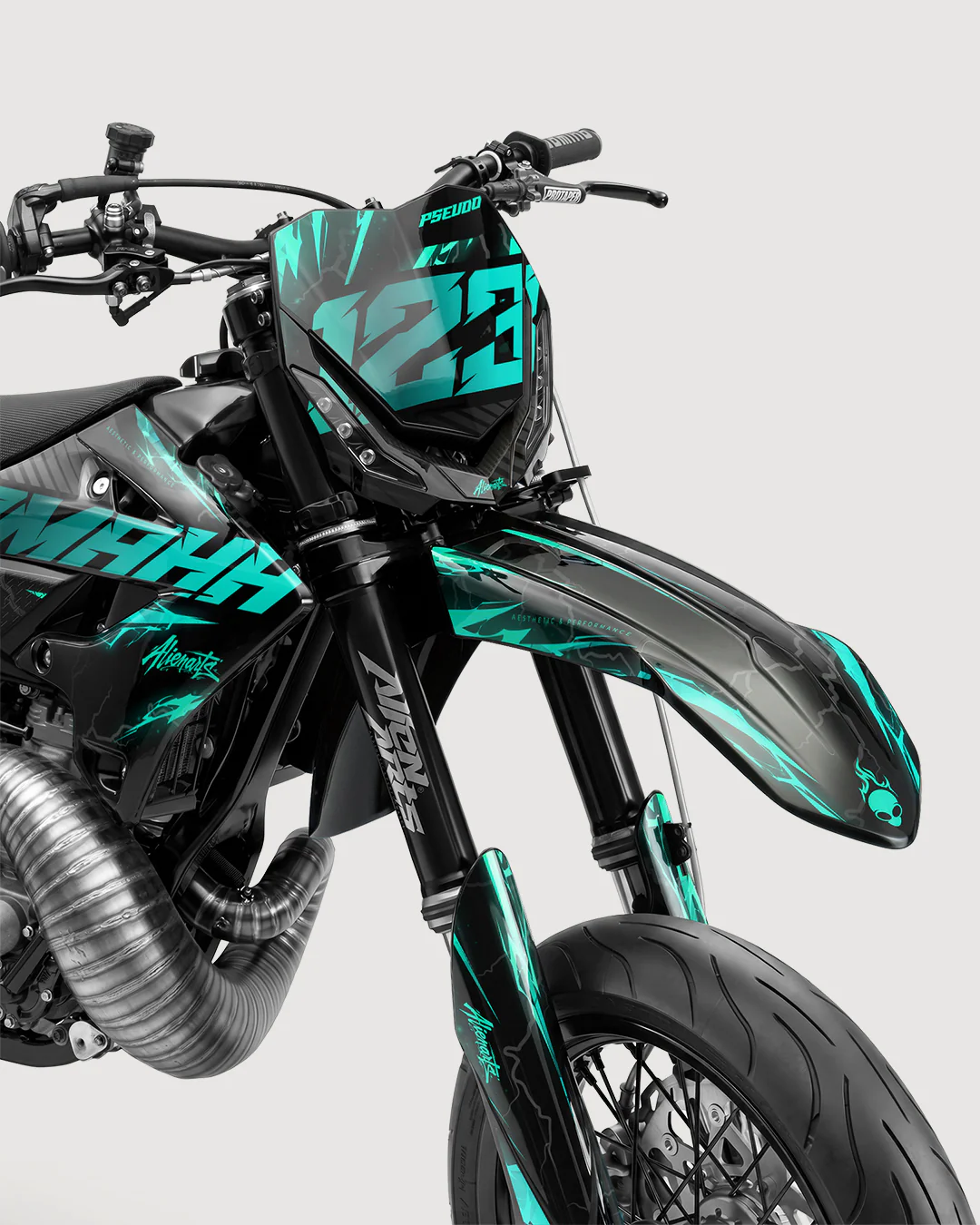 LIGHNX - Kit Déco Supermotard Semi-Personnalisable - Turquoise - Image 2