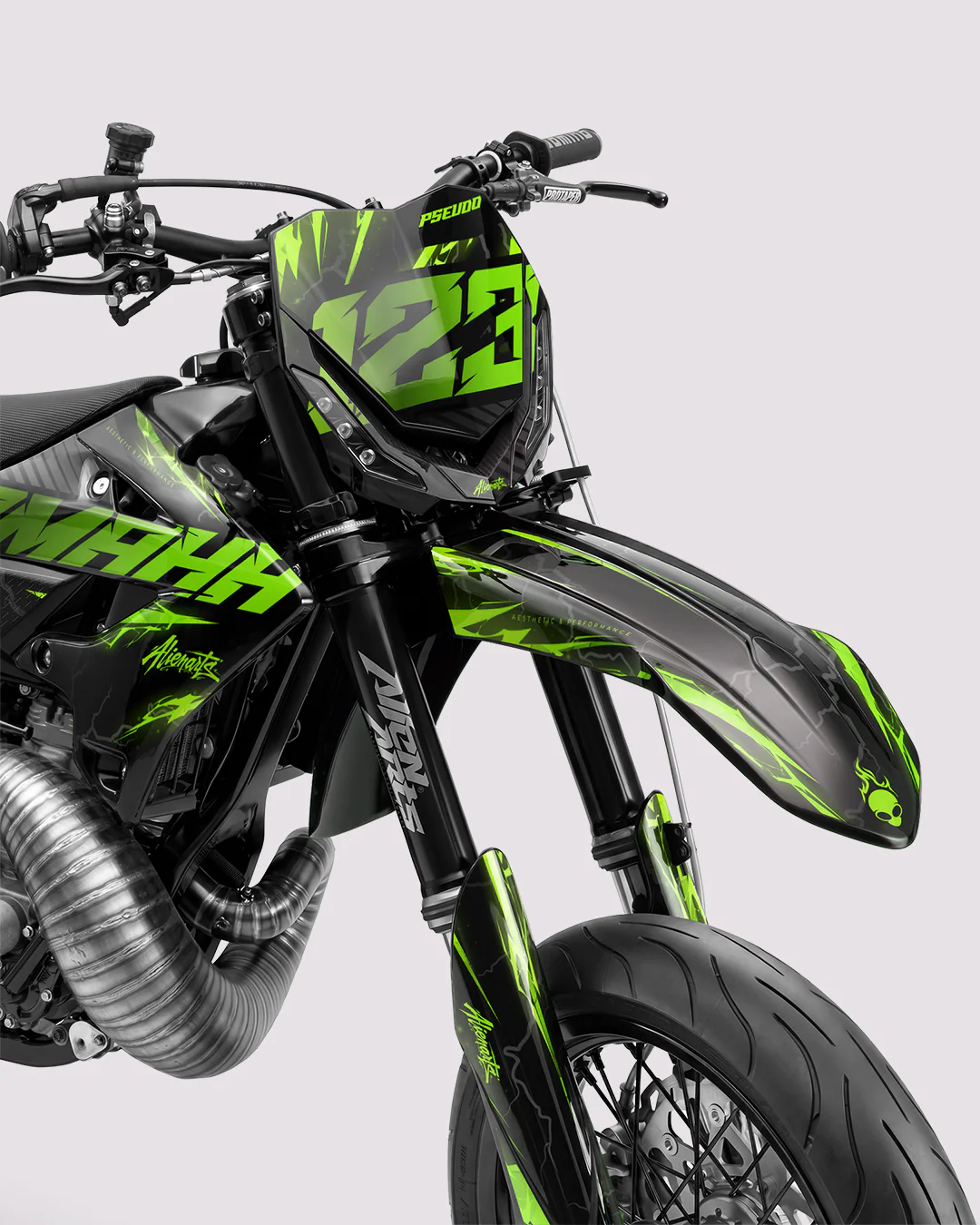 LIGHNX - Kit Déco Supermotard Semi-Personnalisable - Vert - Image 2