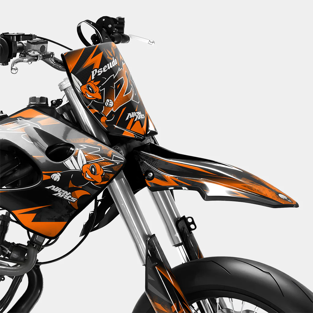 LISSE - Kit deco DERBI 50cc - Orange - Image 2