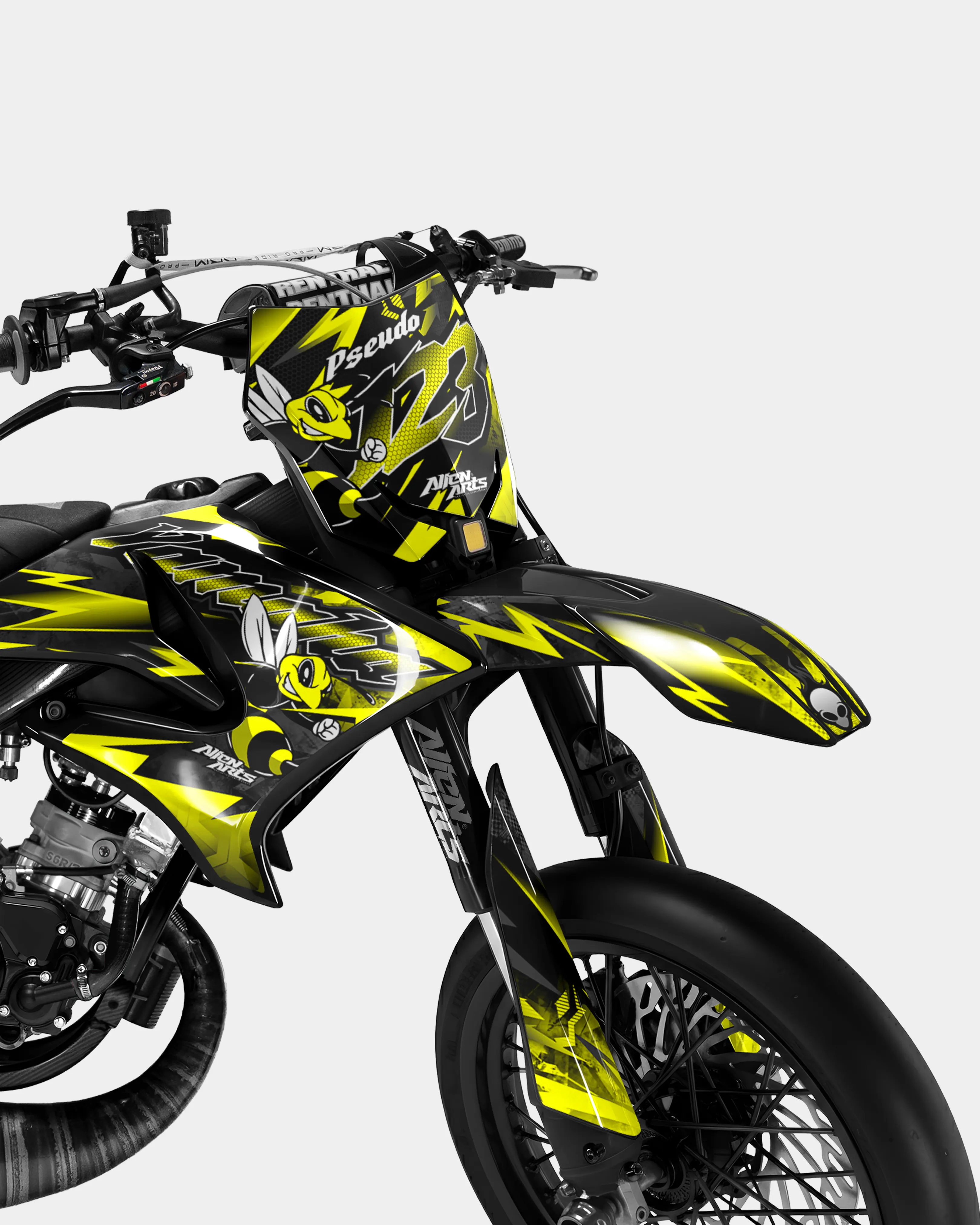 LISSE - Kit deco YAMAHA DT 50cc - Jaune - Image 2
