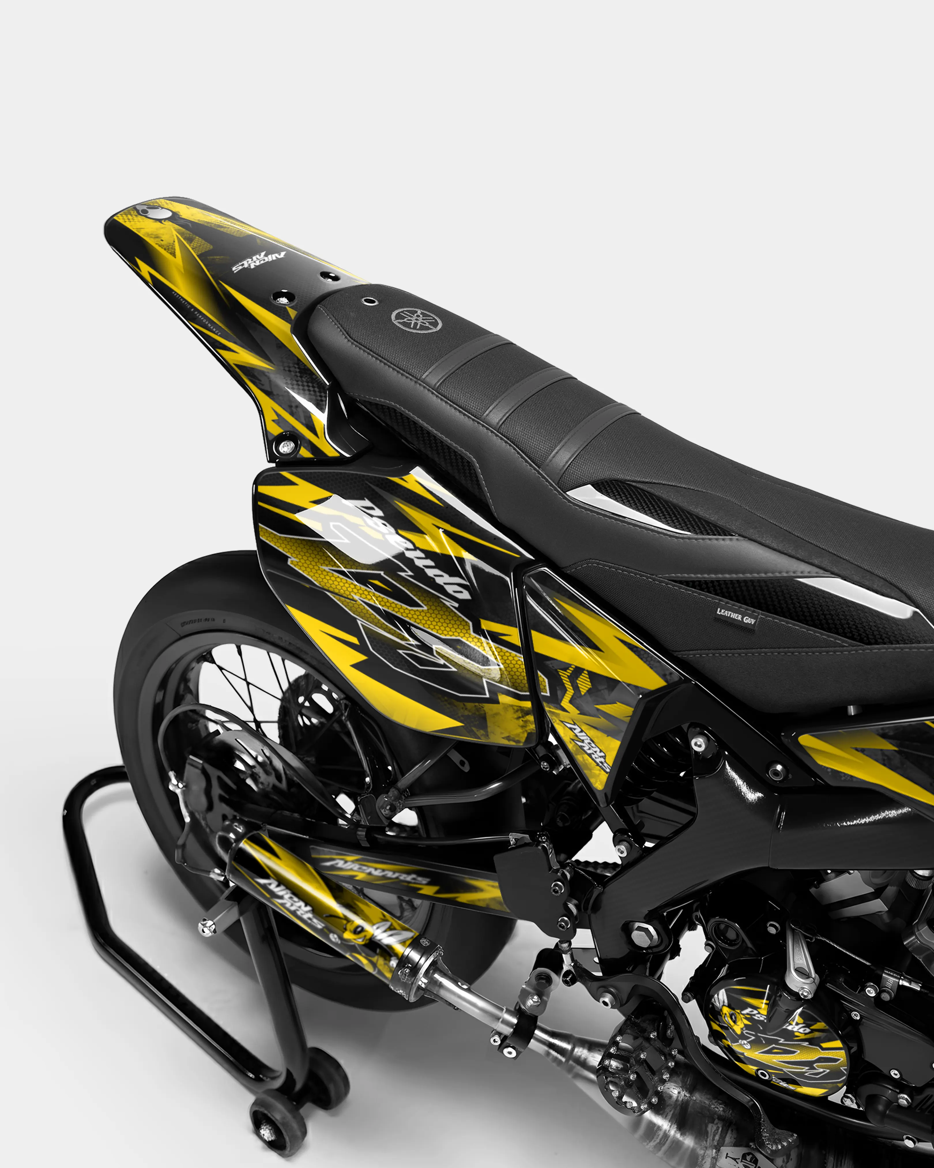 LISSE - Kit deco YAMAHA DT 50cc - Jaune foncé - Image 3