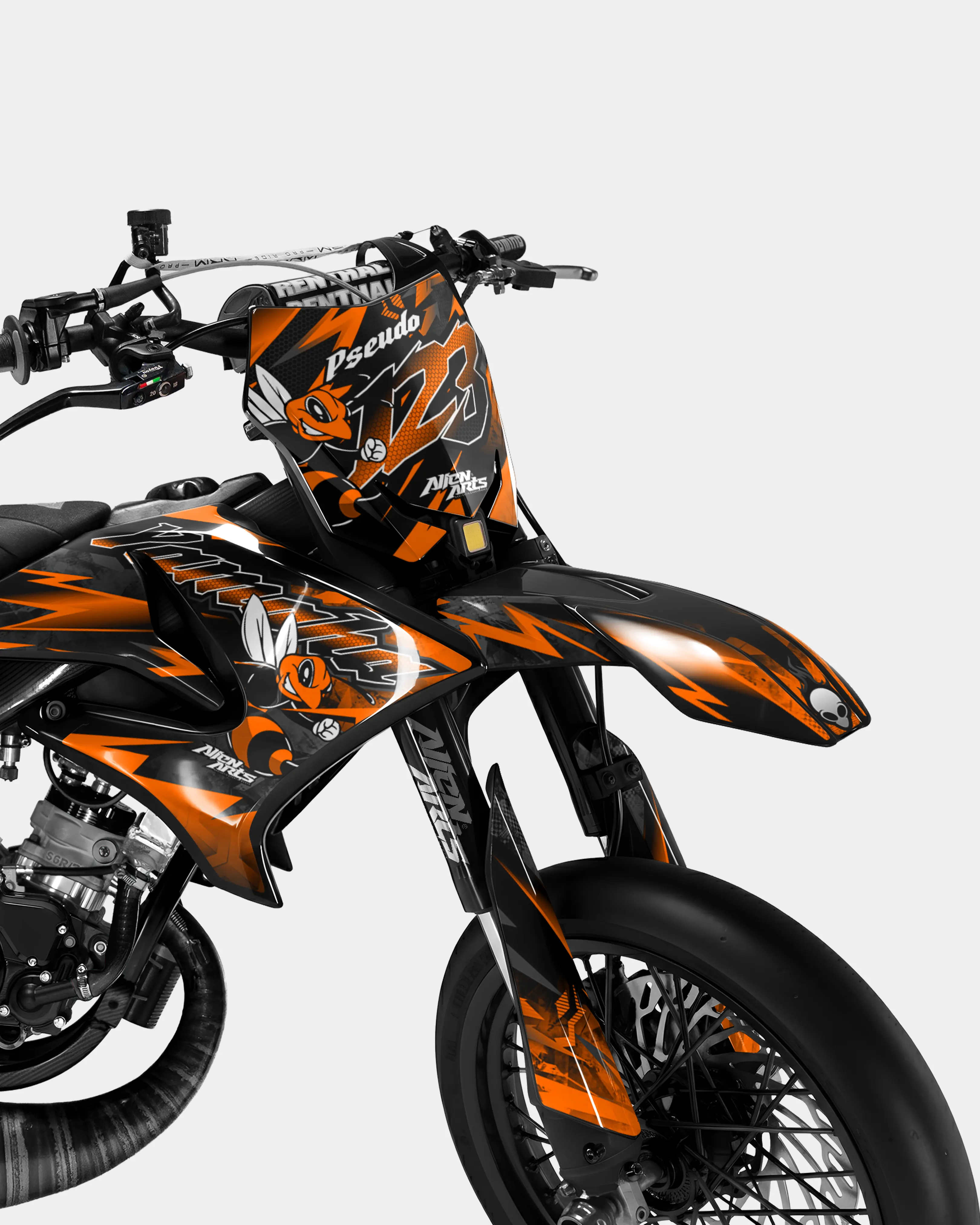 LISSE - Kit deco YAMAHA DT 50cc - Orange - Image 2