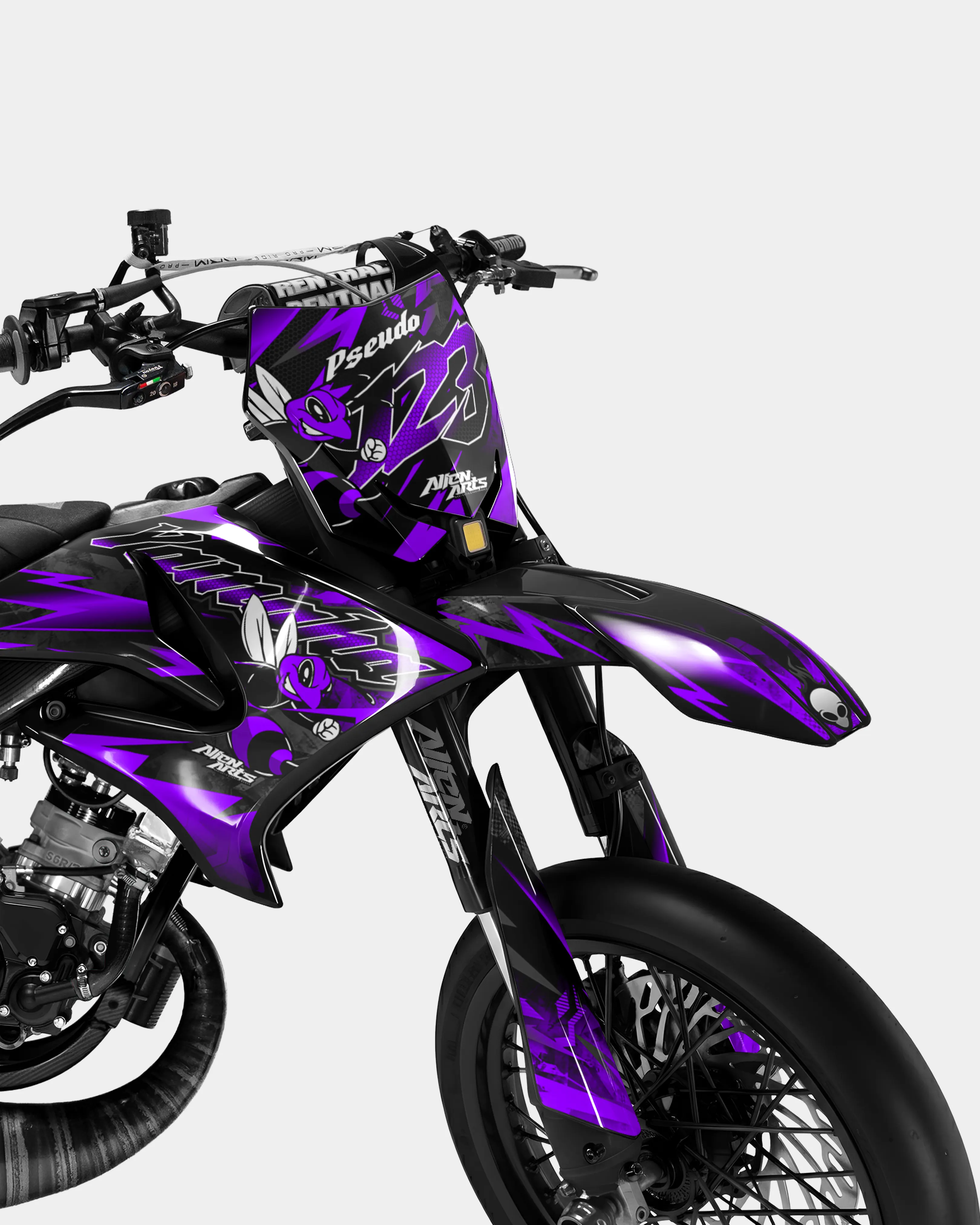 LISSE - Kit deco YAMAHA DT 50cc - Violet - Image 2
