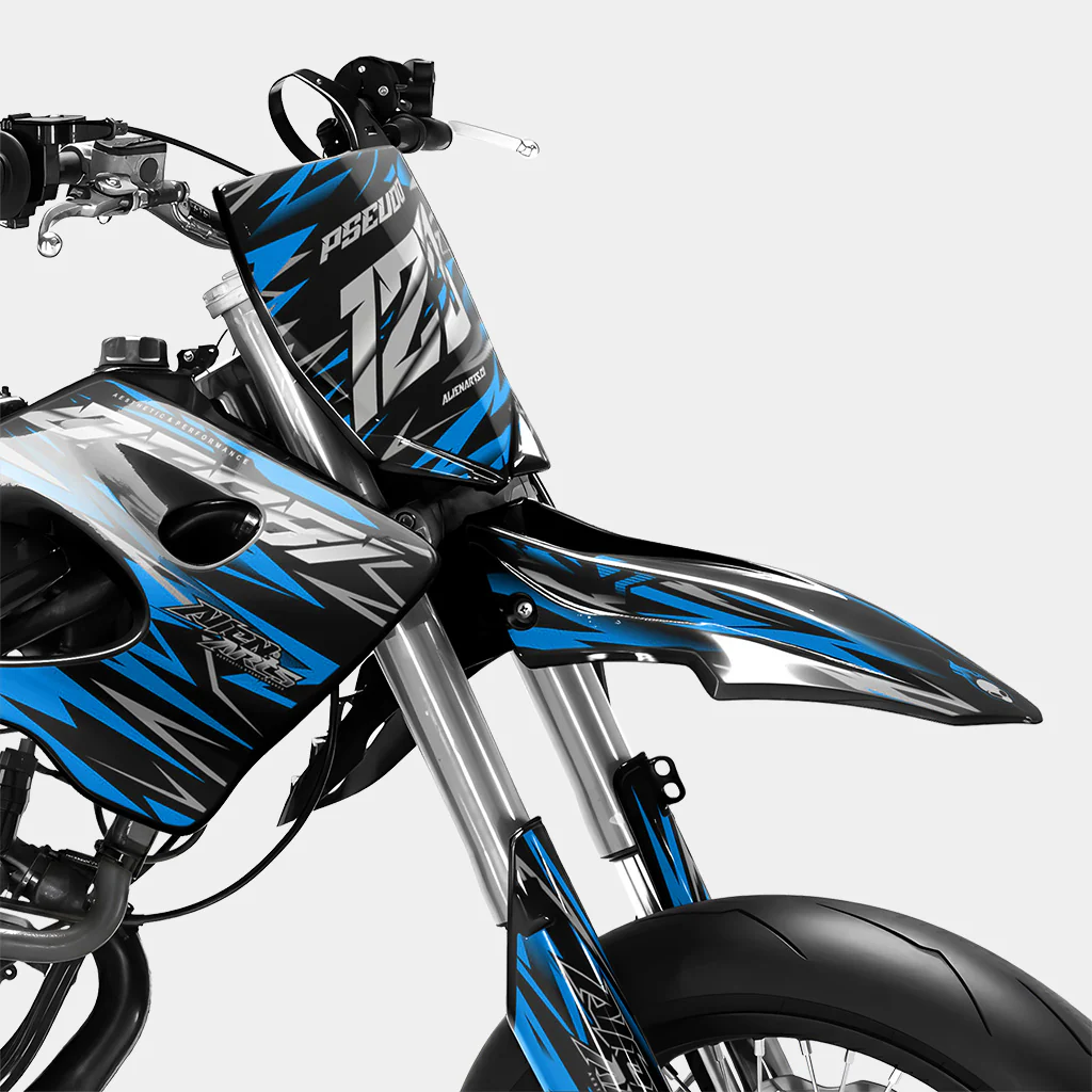 LUEUR - Kit deco DERBI 50cc - Bleu - Image 2