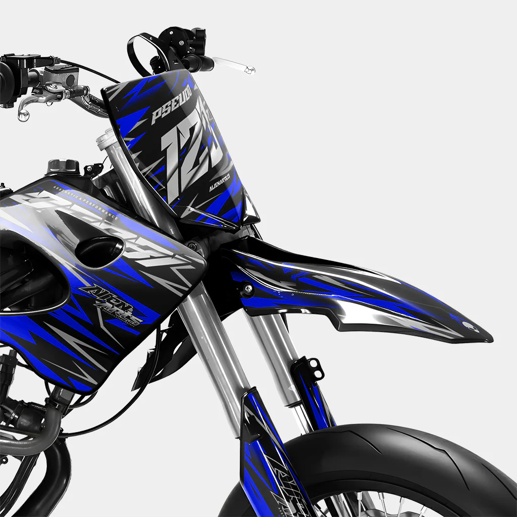 LUEUR - Kit deco DERBI 50cc - Bleu Foncé - Image 2